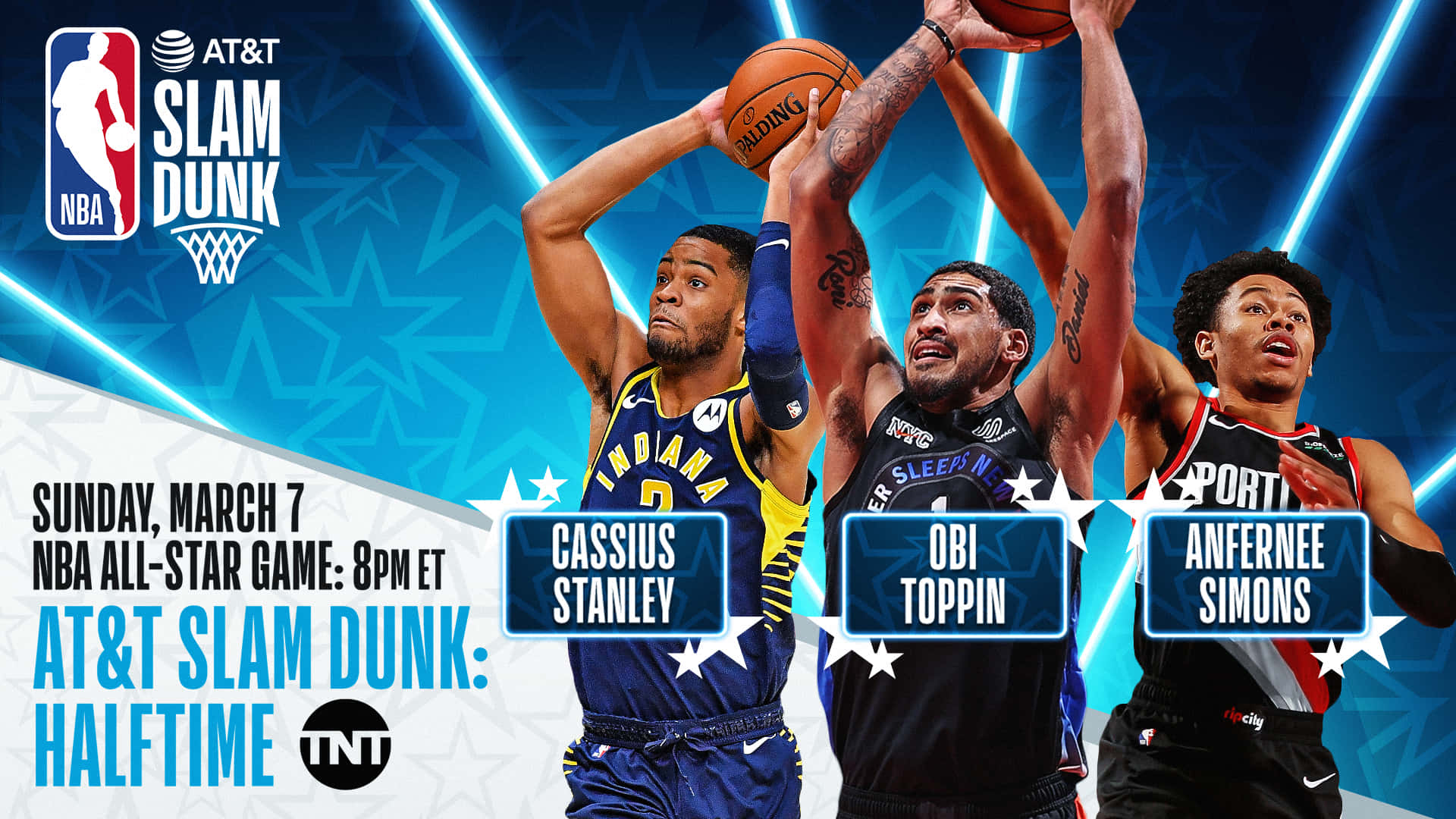 Anfernee Simons With Obi Toppin And Cassius Stanley Background