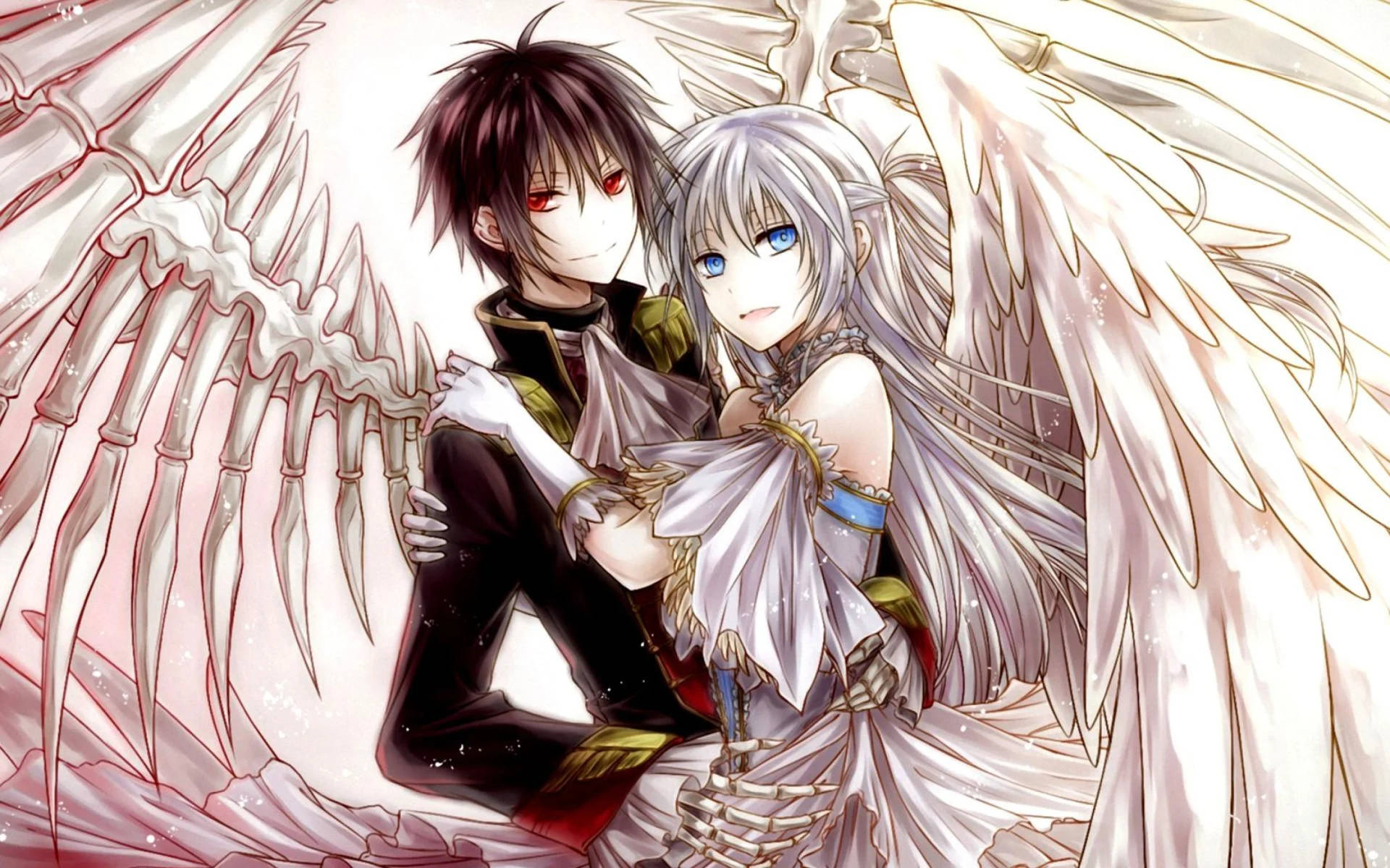 Angel Anime Hug Background