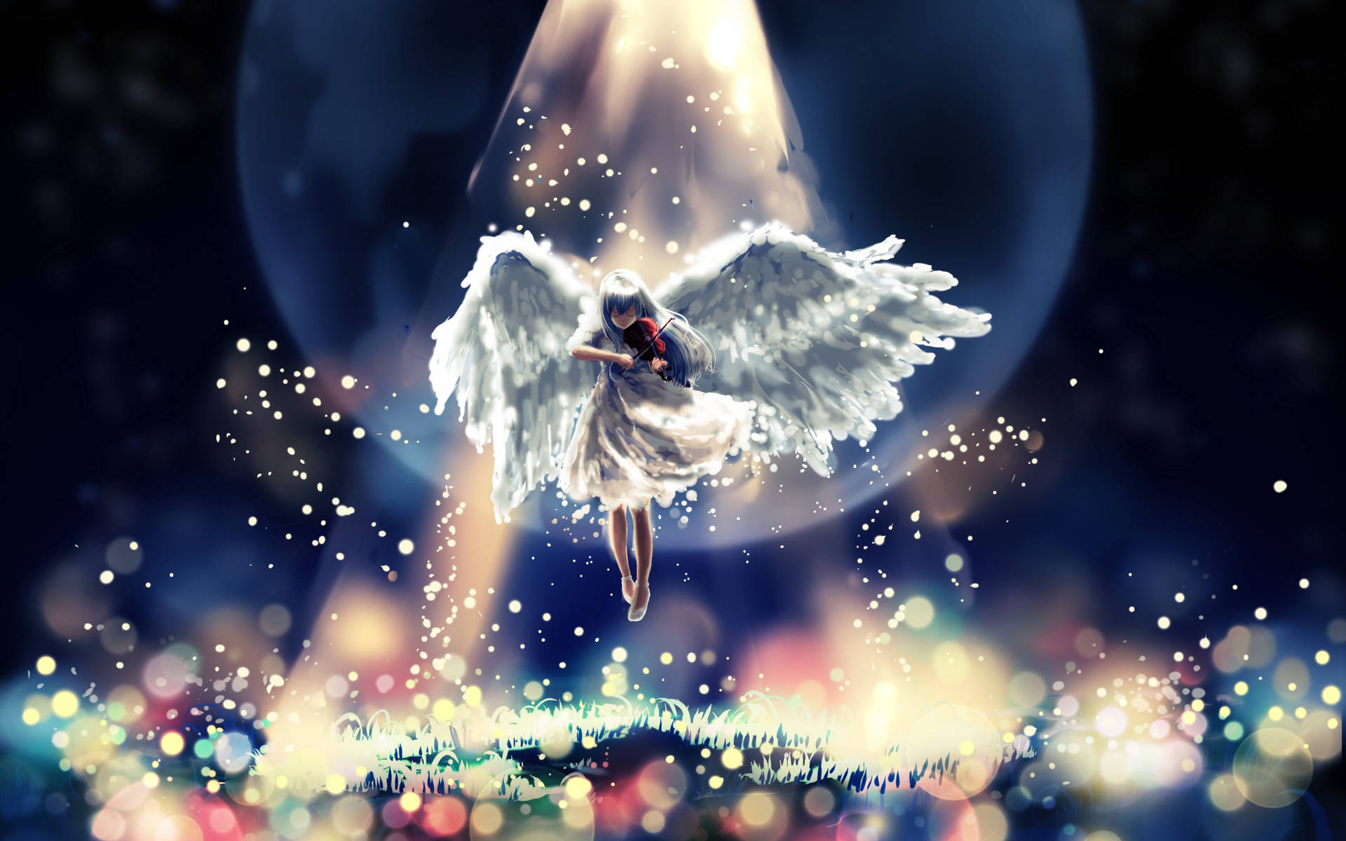 Angel Beats Moonlight Background