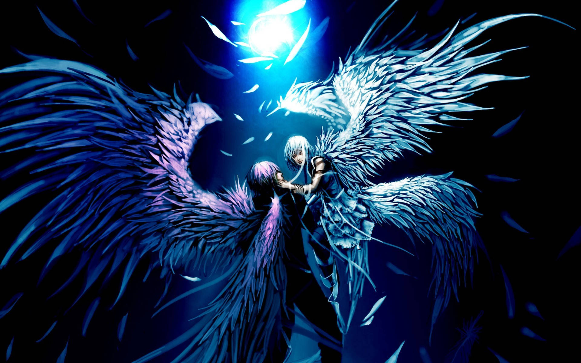 Angel Couple Anime Pc Background