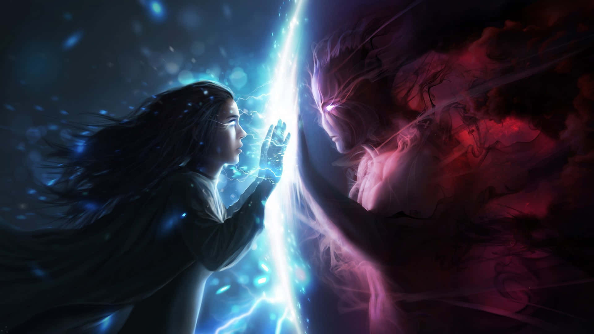 Angel Demon Duality Artwork Background