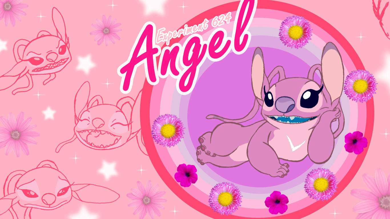 Angel Pink Stitch Poster Background