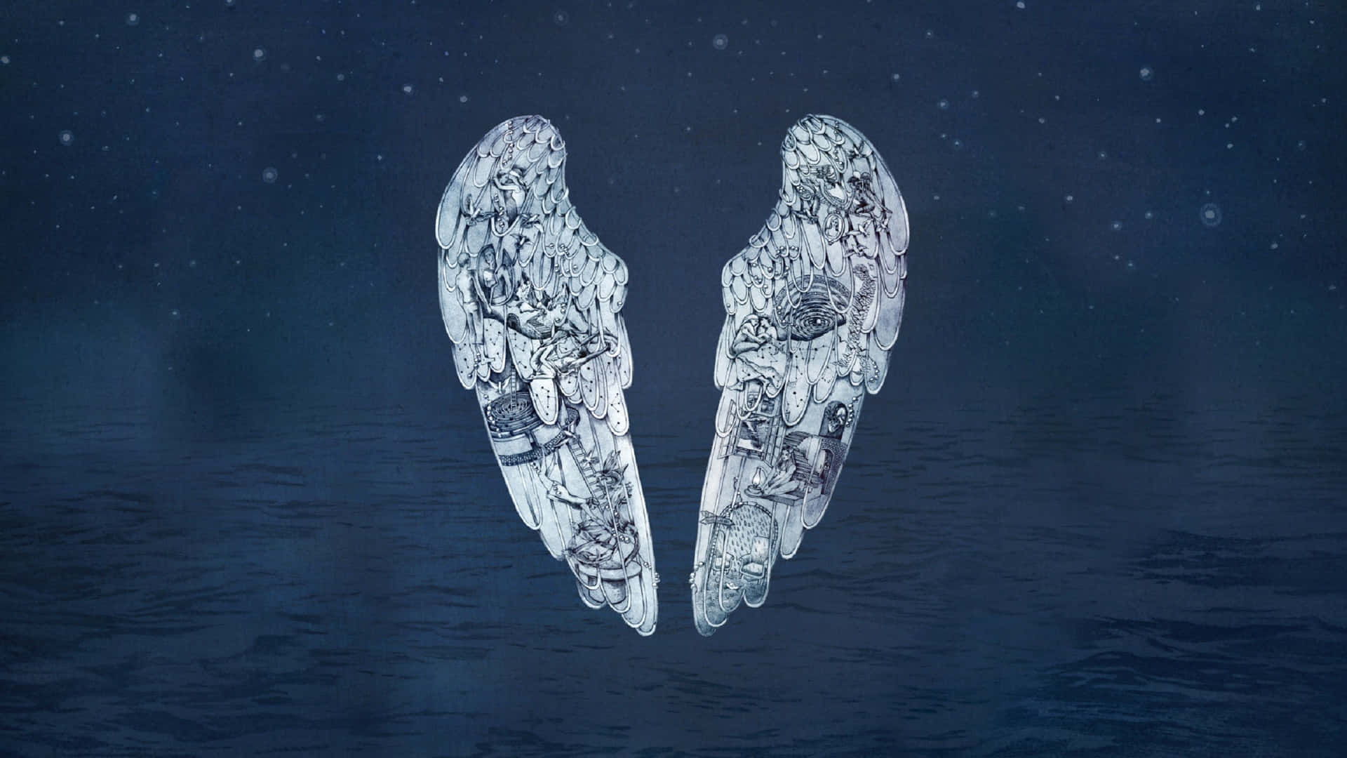 Angel Wings With Several Textures Background