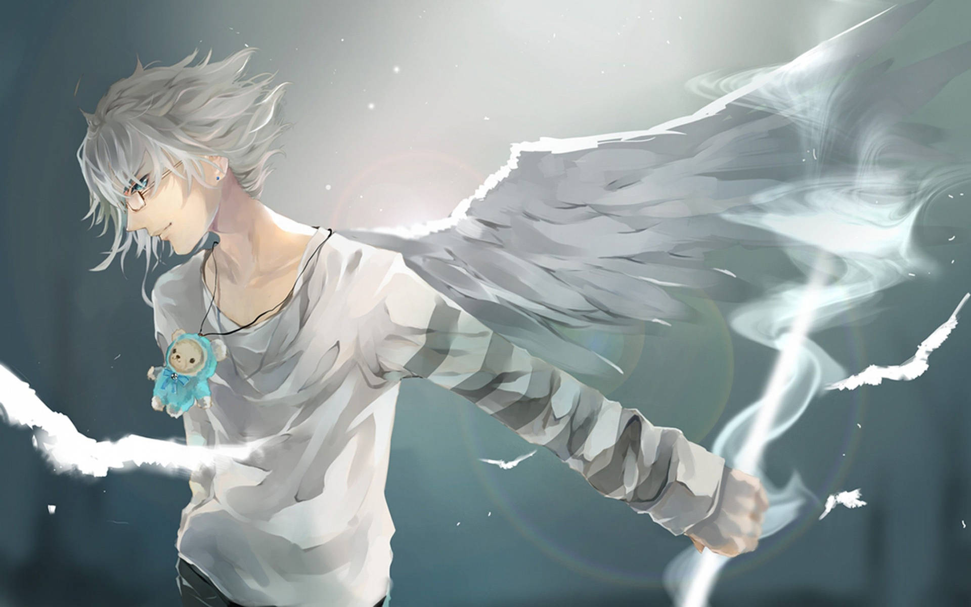 Angelic Anime Boy Background