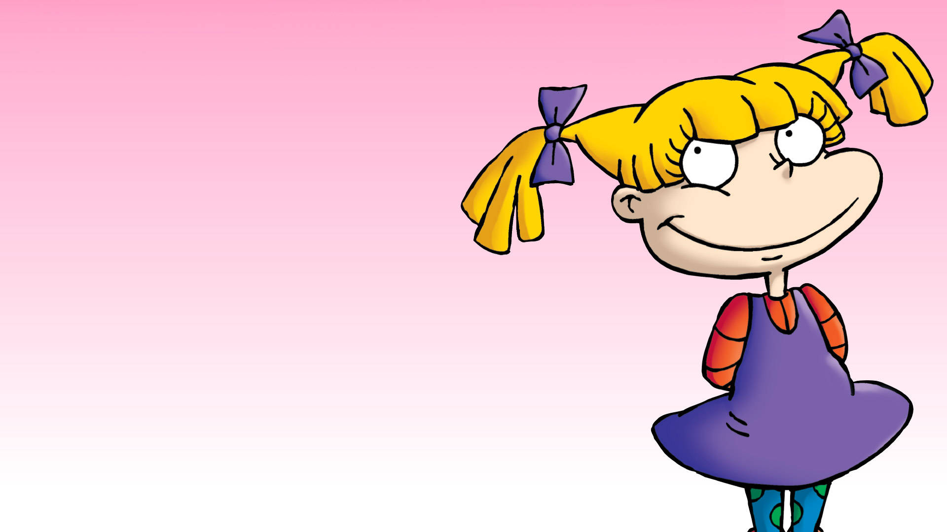 Angelica Pickles Gleaming In A Light Pink Background. Background