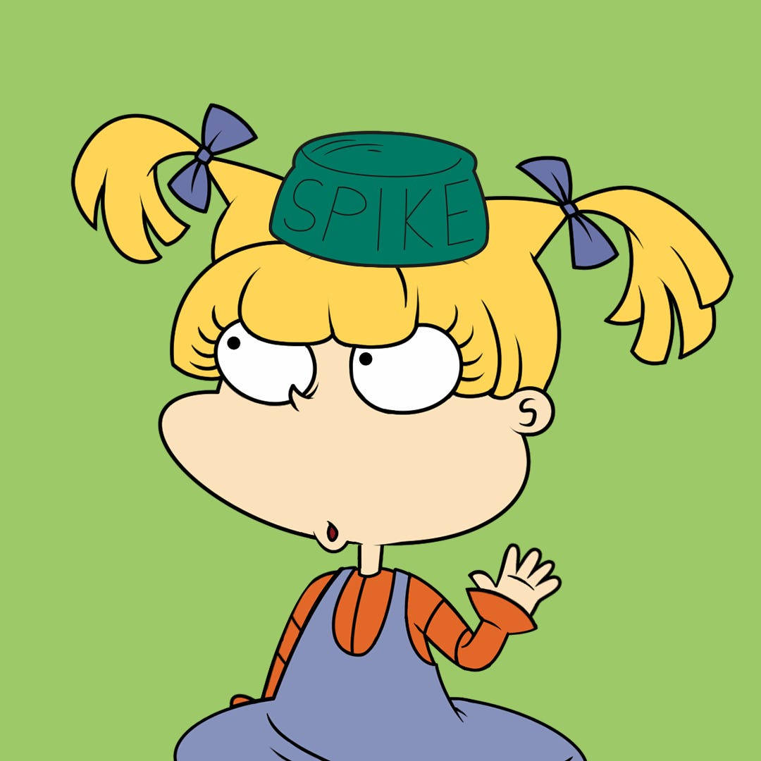 Angelica Pickles Green Dog Bowl Background
