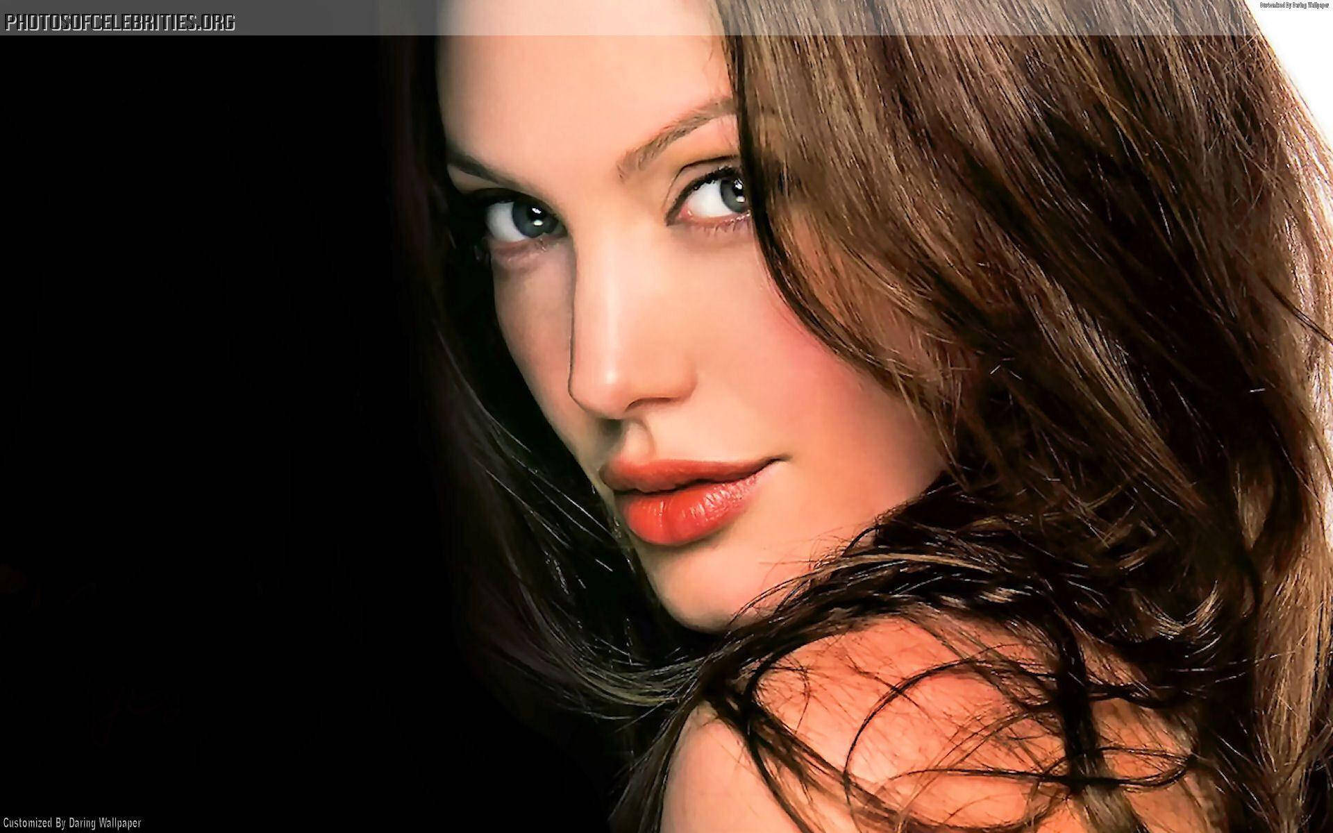 Angelina Jolie Looking Over Her Shoulder Background