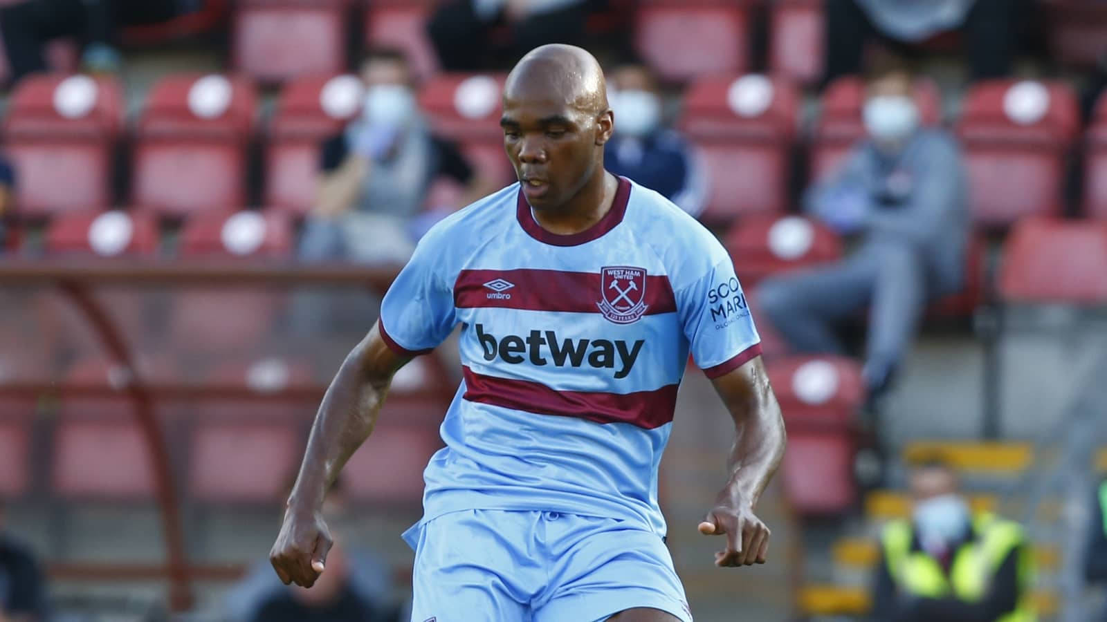 Angelo Ogbonna West Ham Action Shot Background