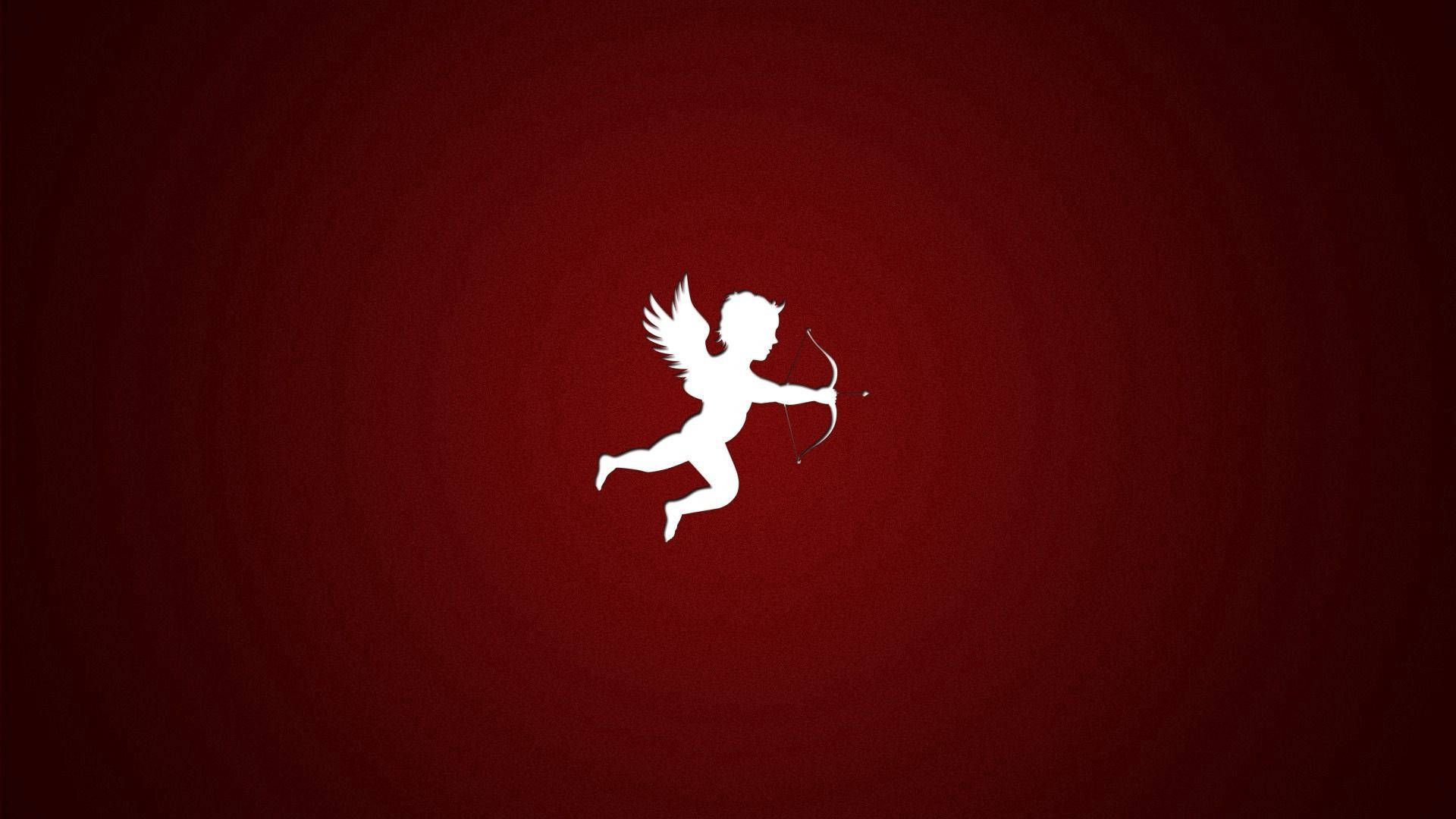 Angels In Heaven Cupid Red Background Background