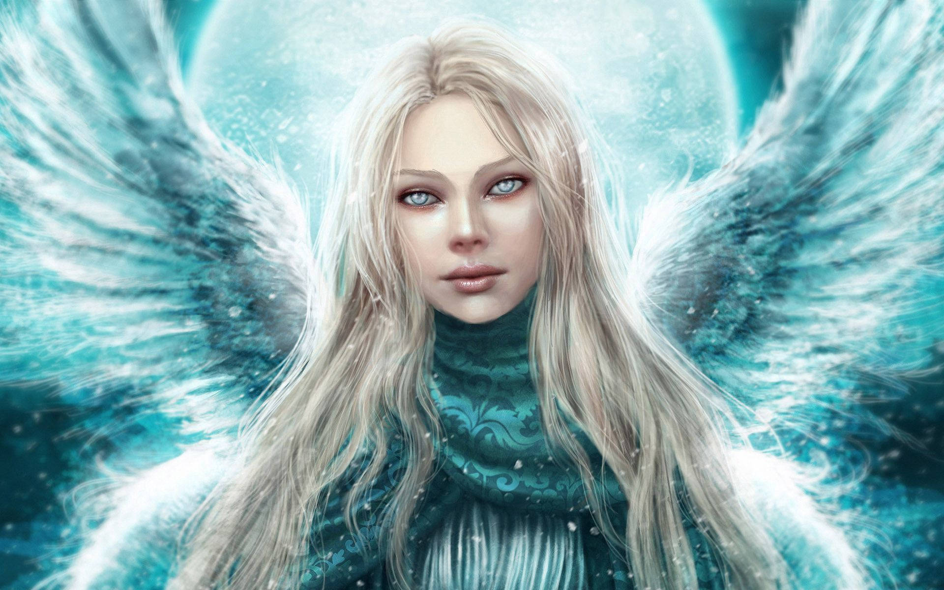 Angels In Heaven Long White Hair Background
