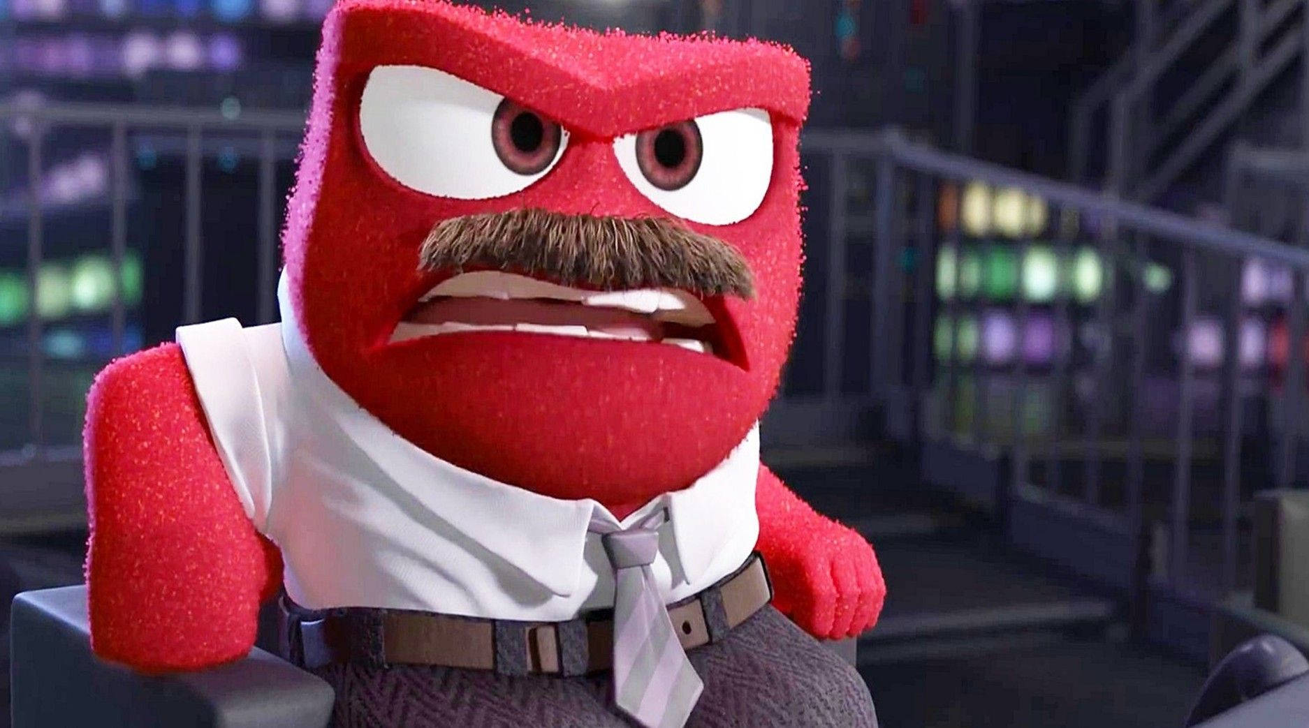 Anger Inside Out Mustache Background
