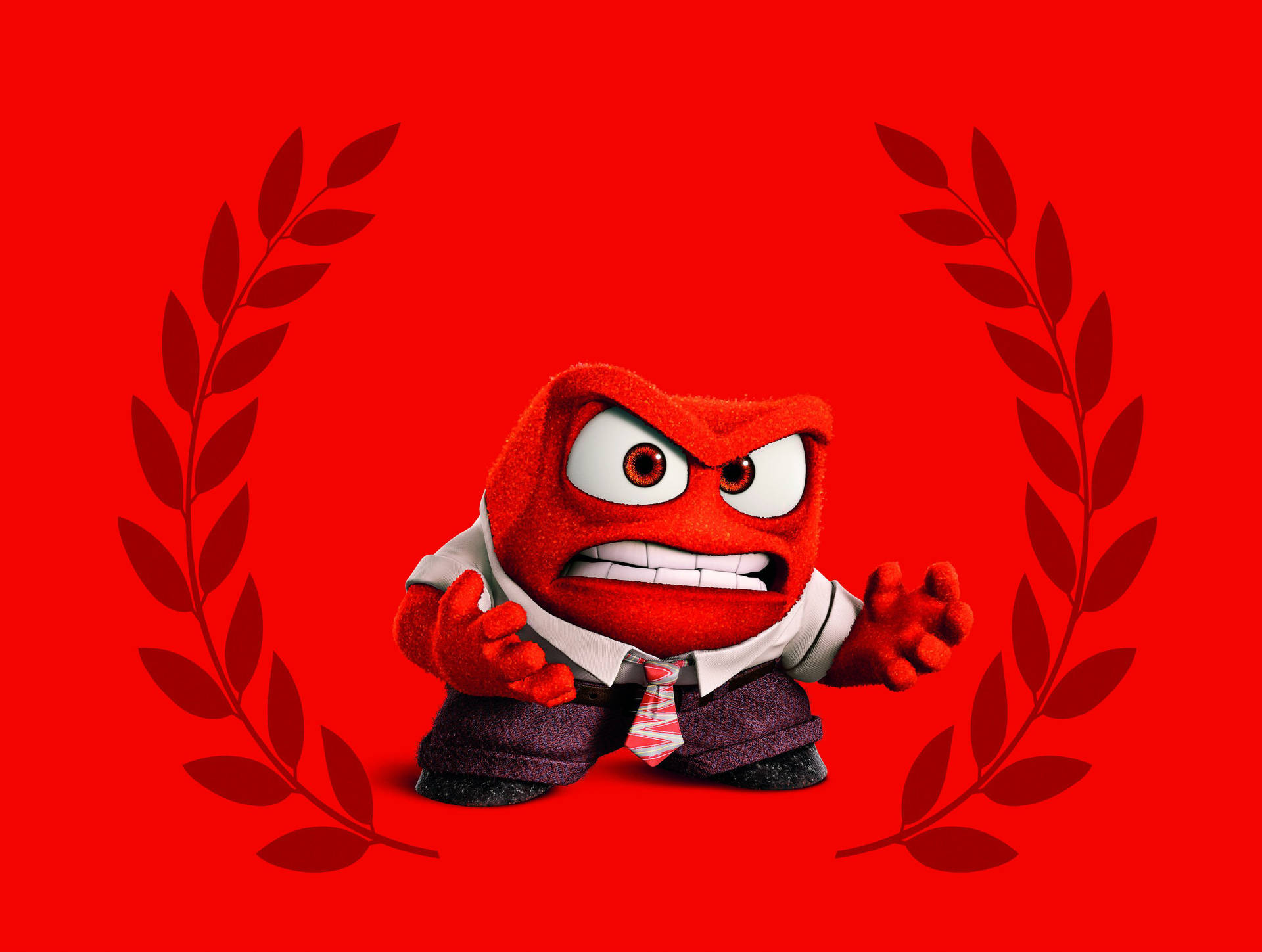 Anger Inside Out Red Background Background