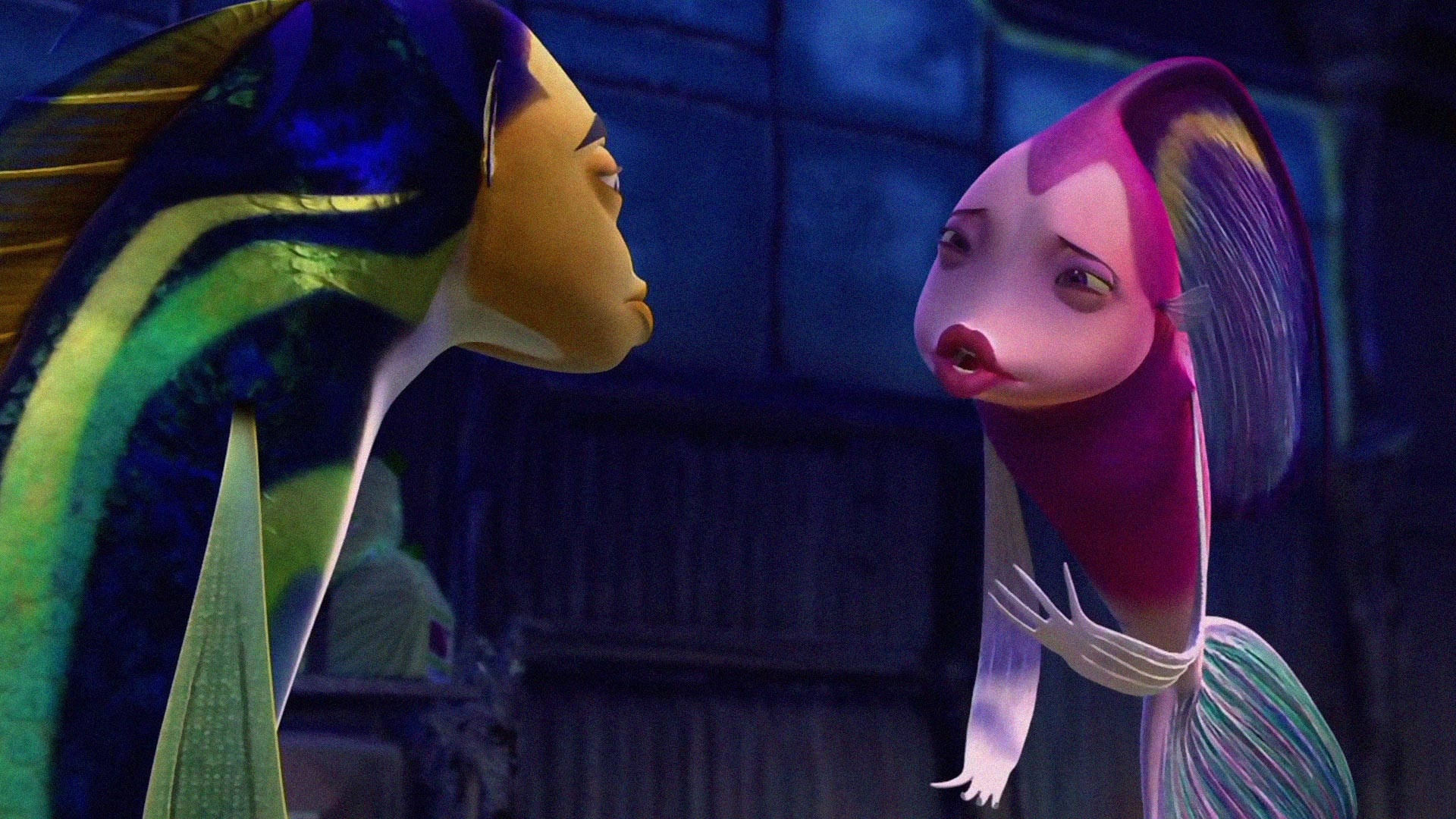 Angie Oscar Conversing Shark Tale Background