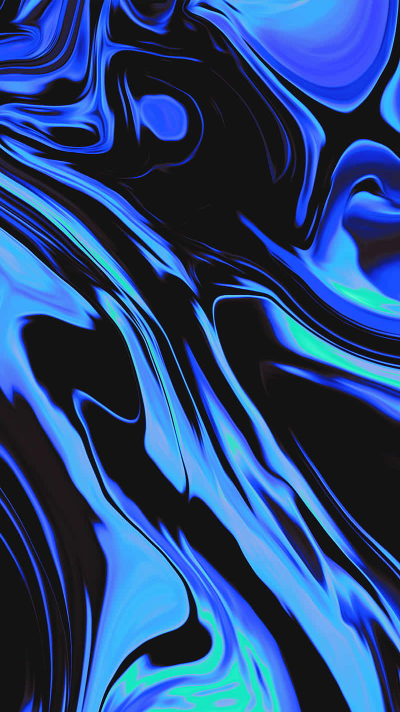 Angled Paintbrush Splashes Of Trippy Blue Background