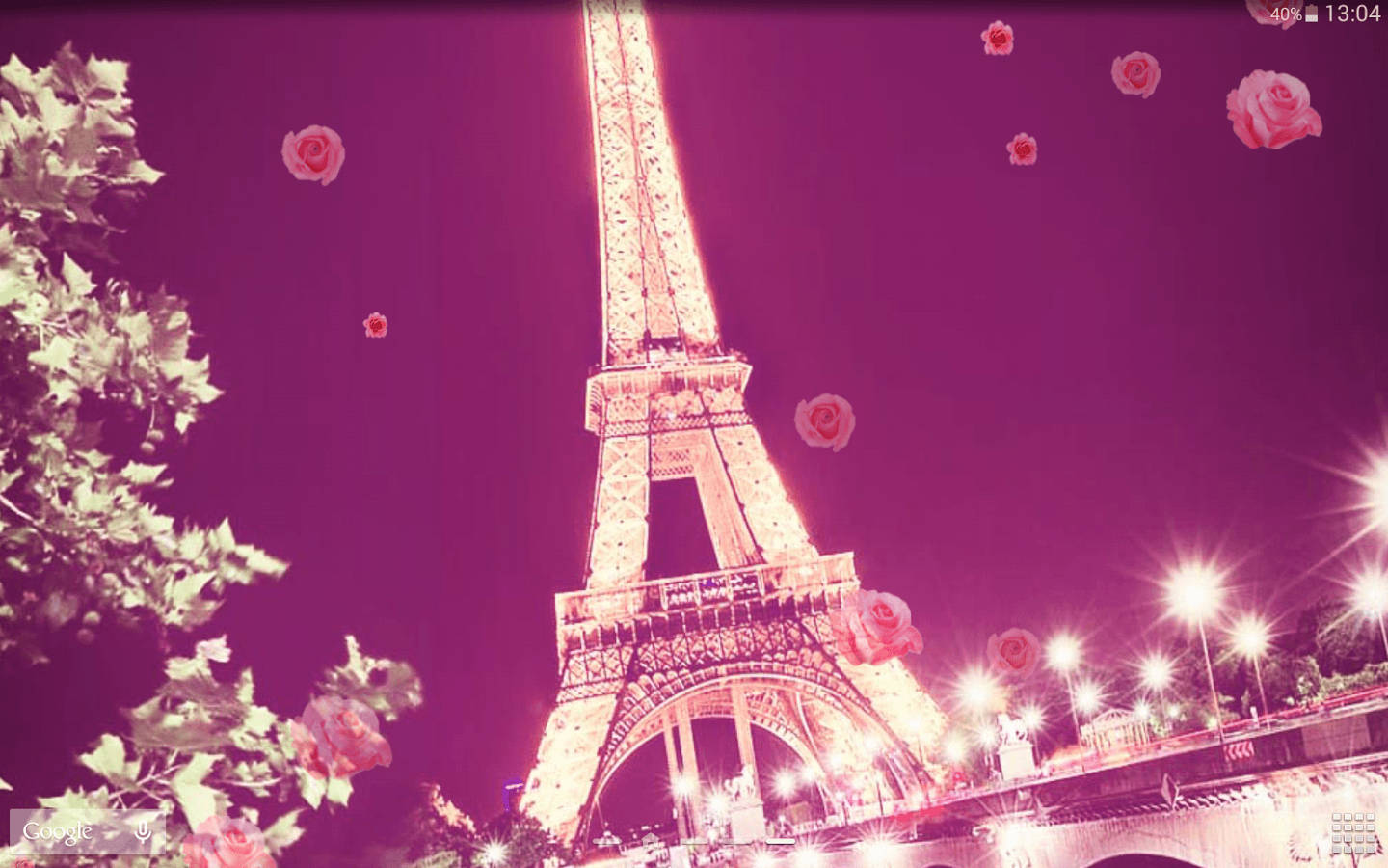 Angled Pink Paris Photo Background