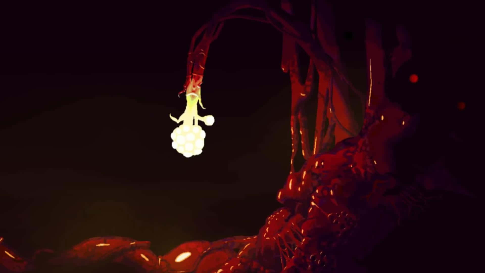 Anglerfish Lurein Dark Waters Background