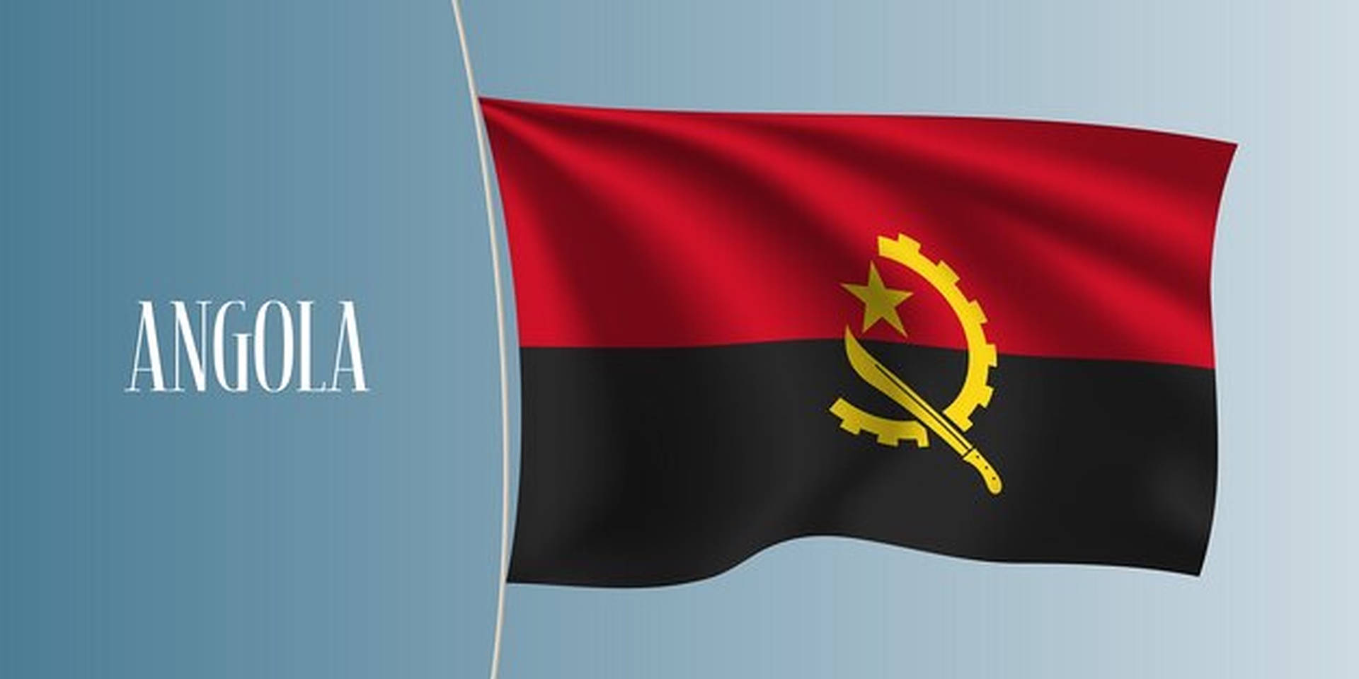 Angola Flag Digital Art Background