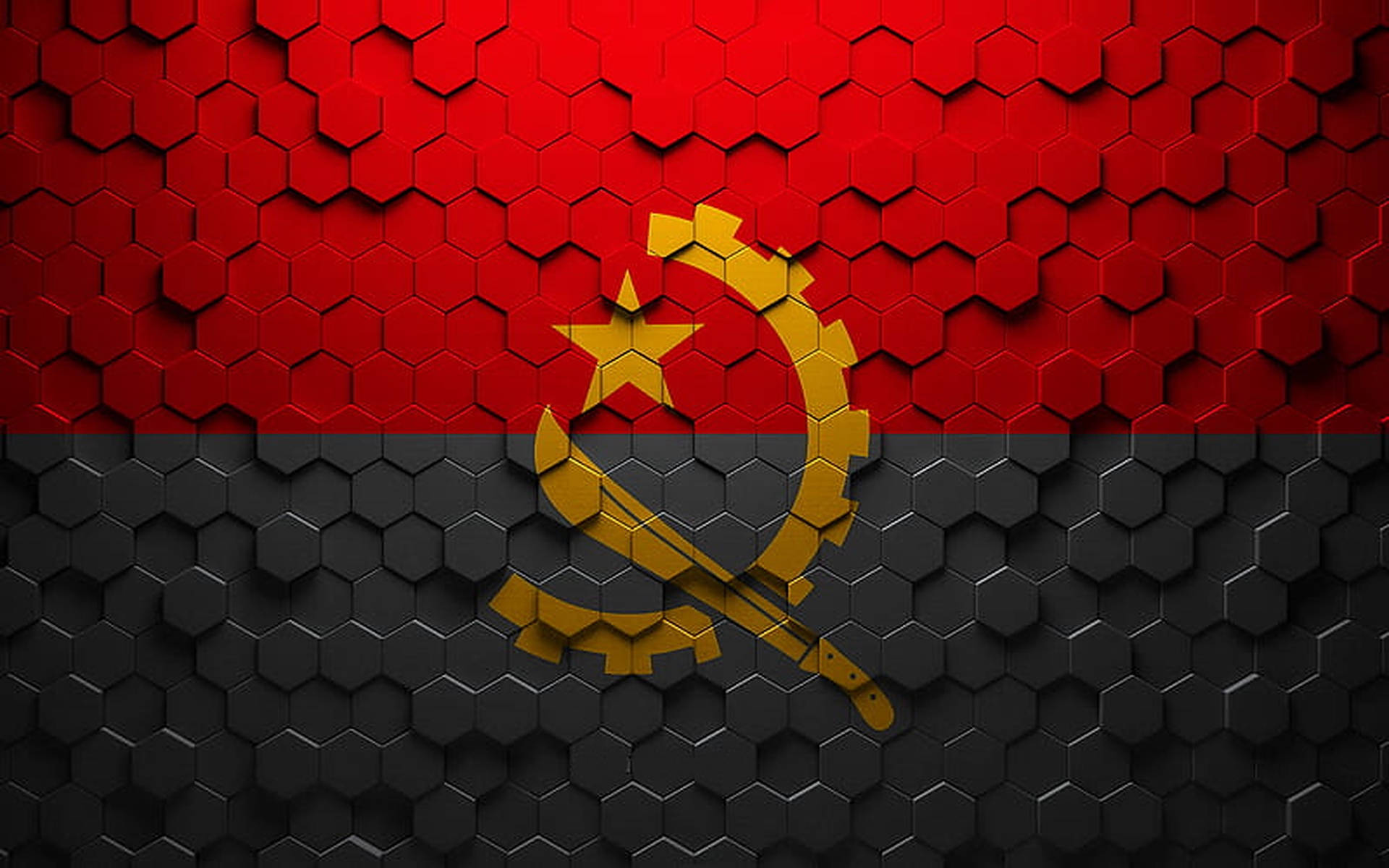 Angola Hexagon Art Background