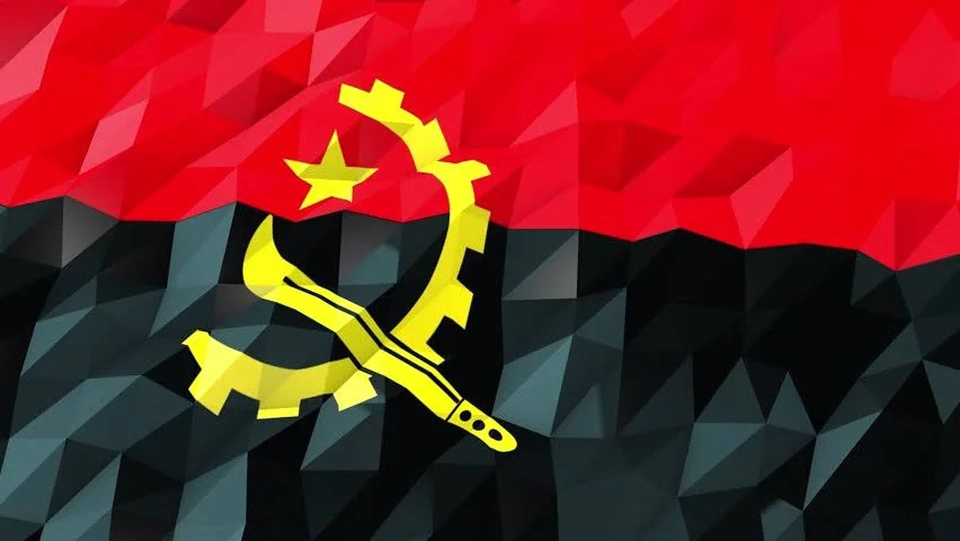 Angola Polygon Flag Background