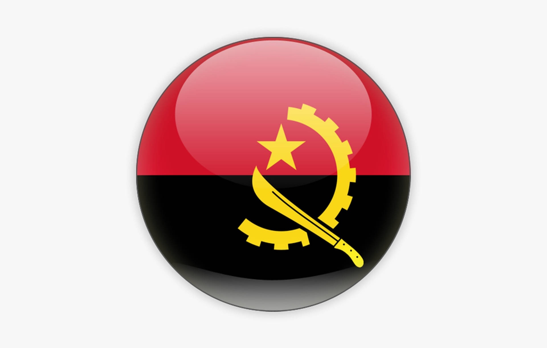 Angola Round Flag