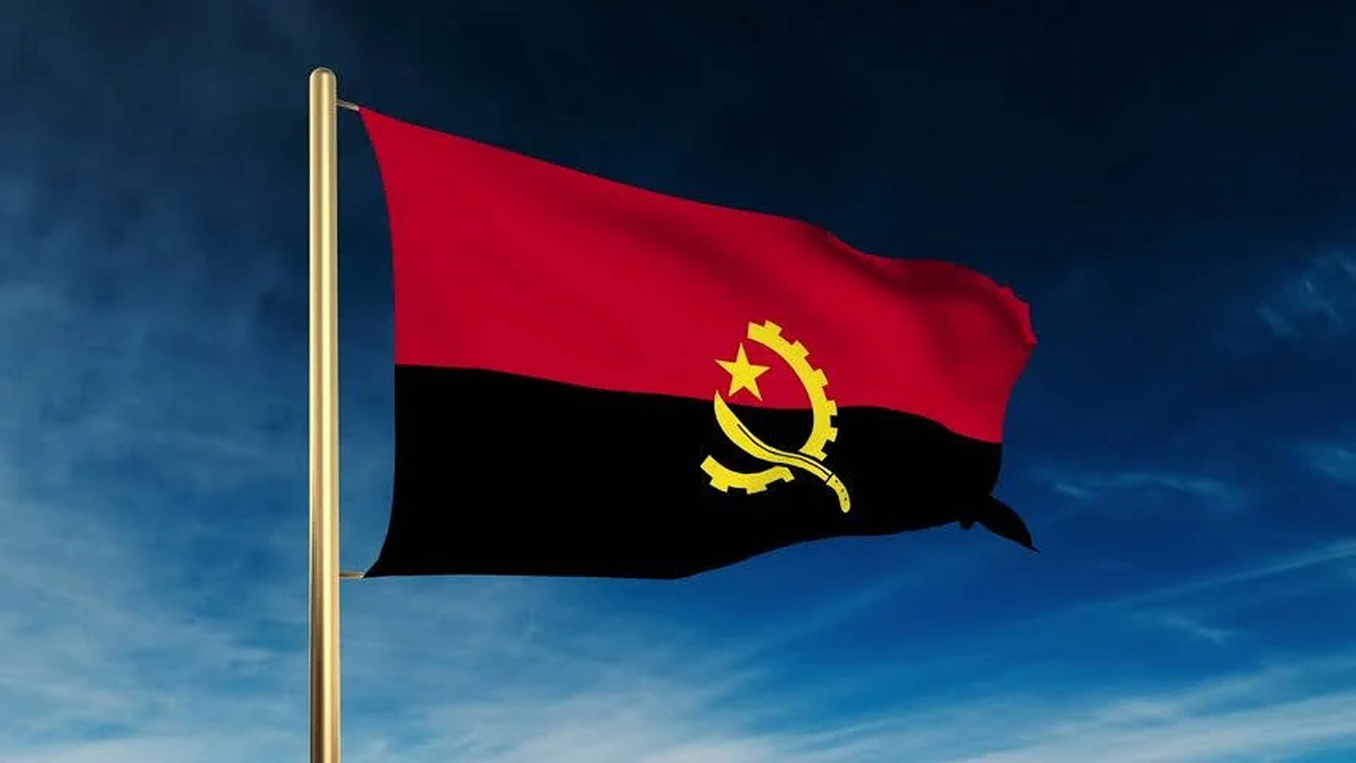 Angola Waving Flag Background