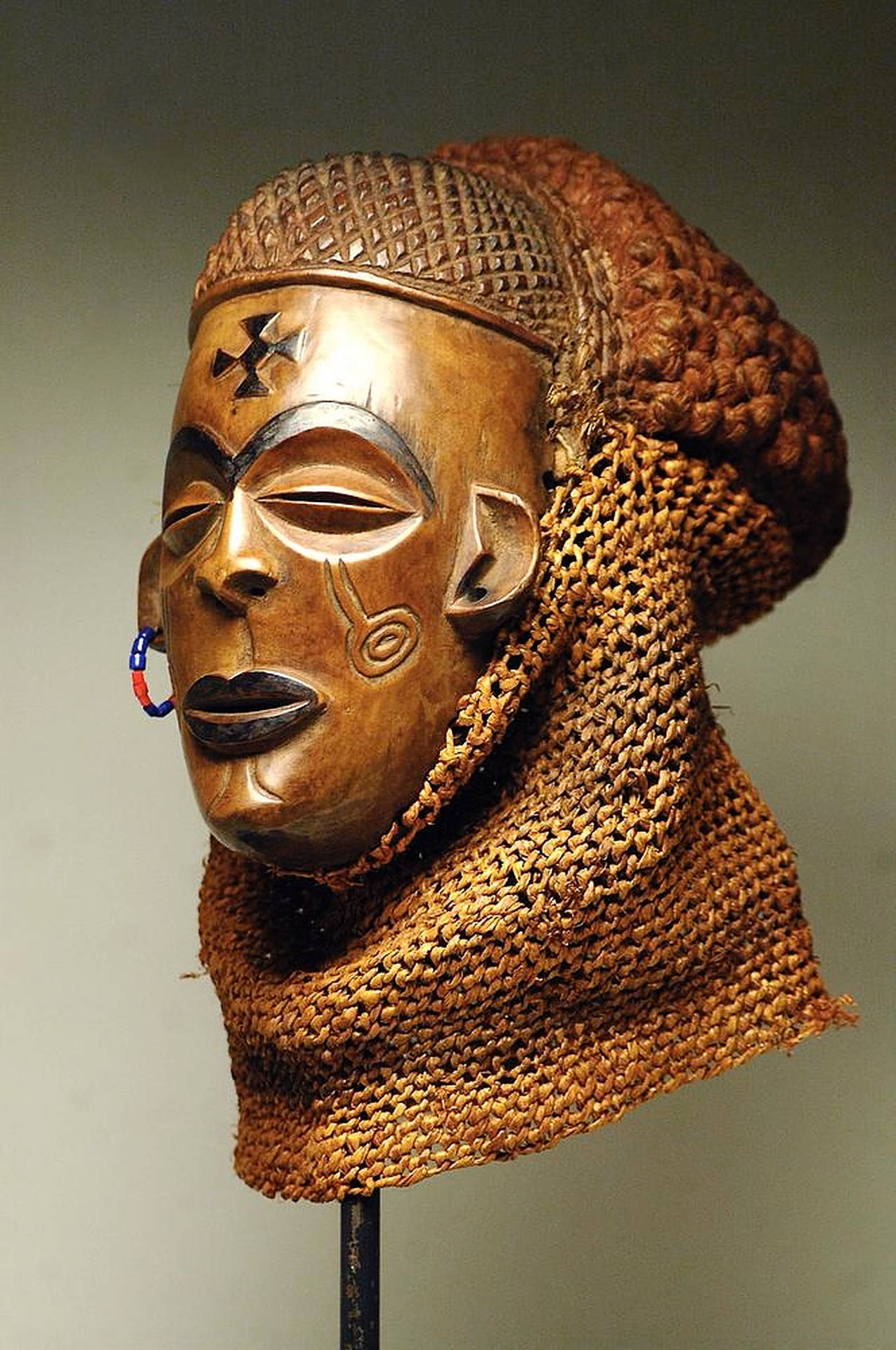 Angolan Wooden Mask Background