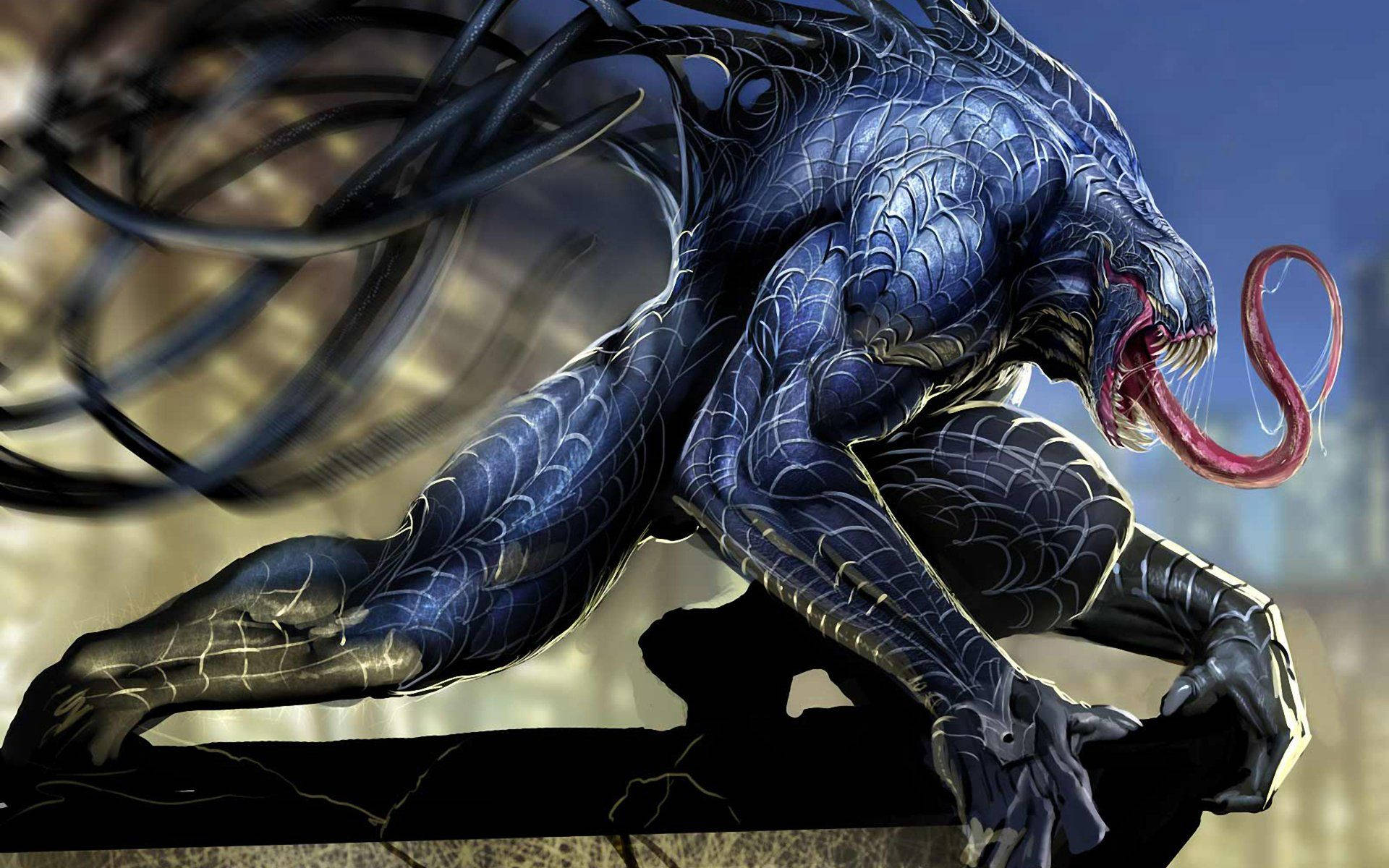 Angry Alien Symbiote Venom Background