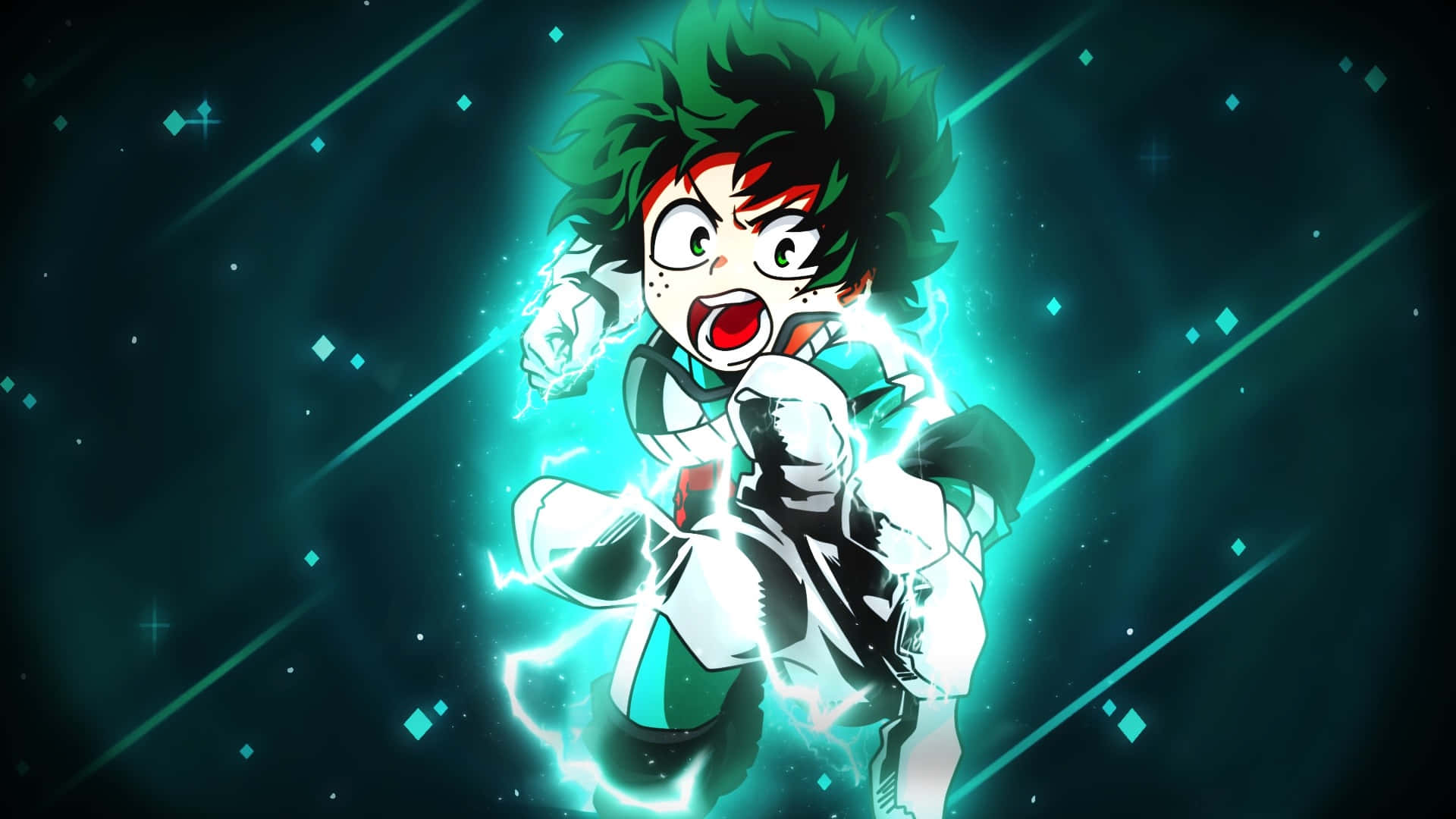 Angry Anime Hero Power Up Background