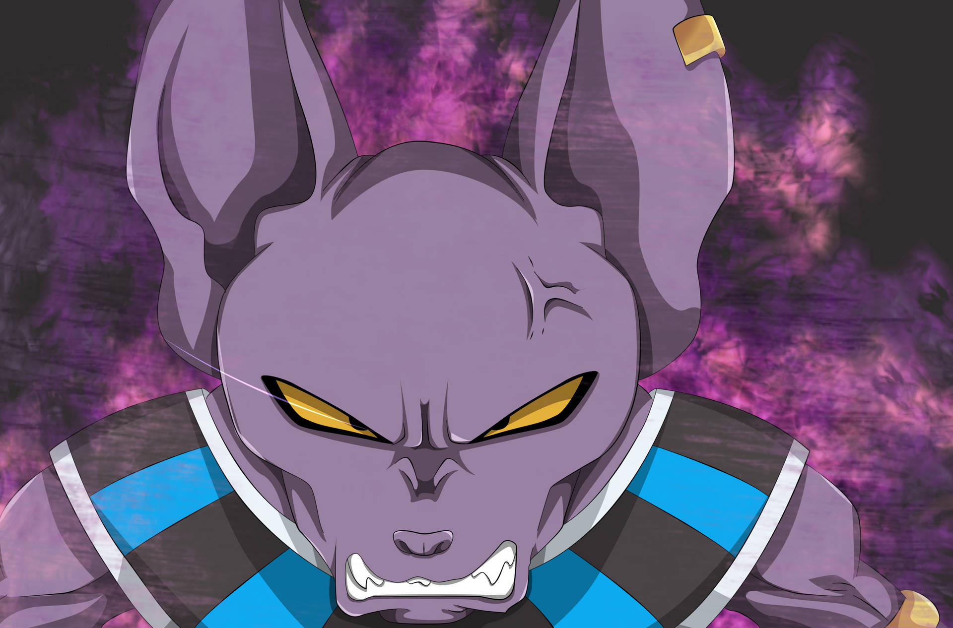 Angry Beerus With Throbbing Vein Background