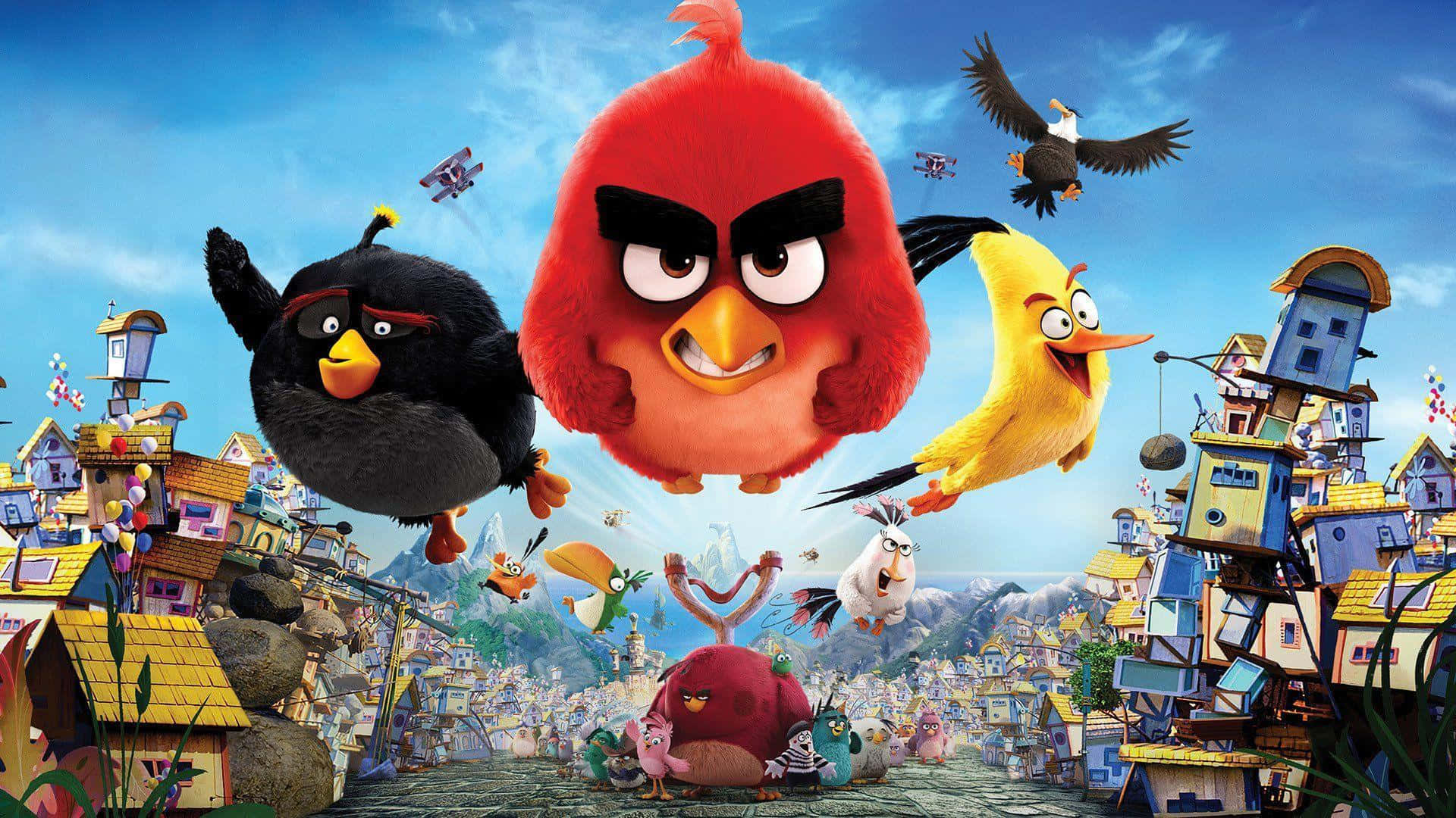 Angry Birds Movie Characters Flying