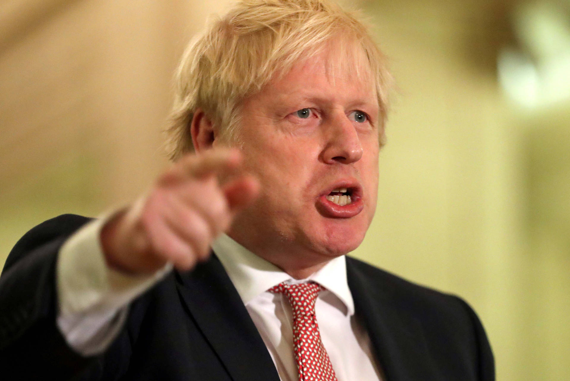 Angry Boris Johnson Pointing Fingers Background