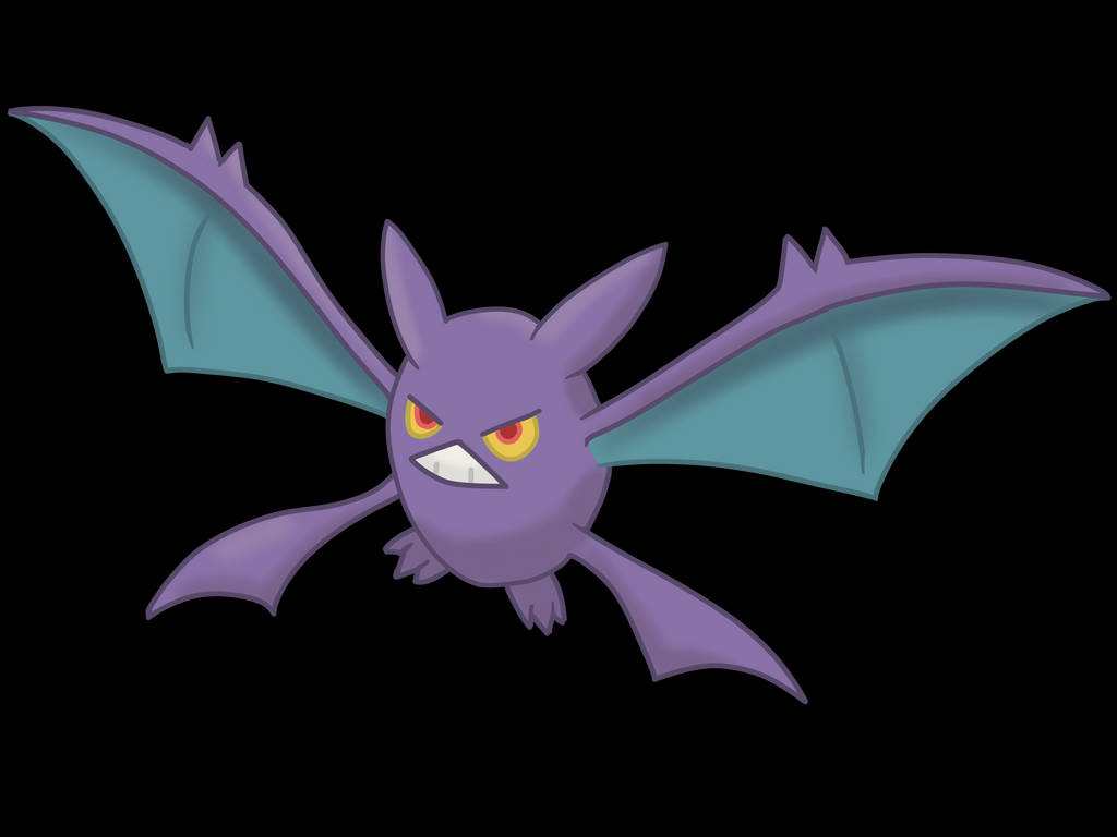 Angry Flying Pokémon Crobat Background