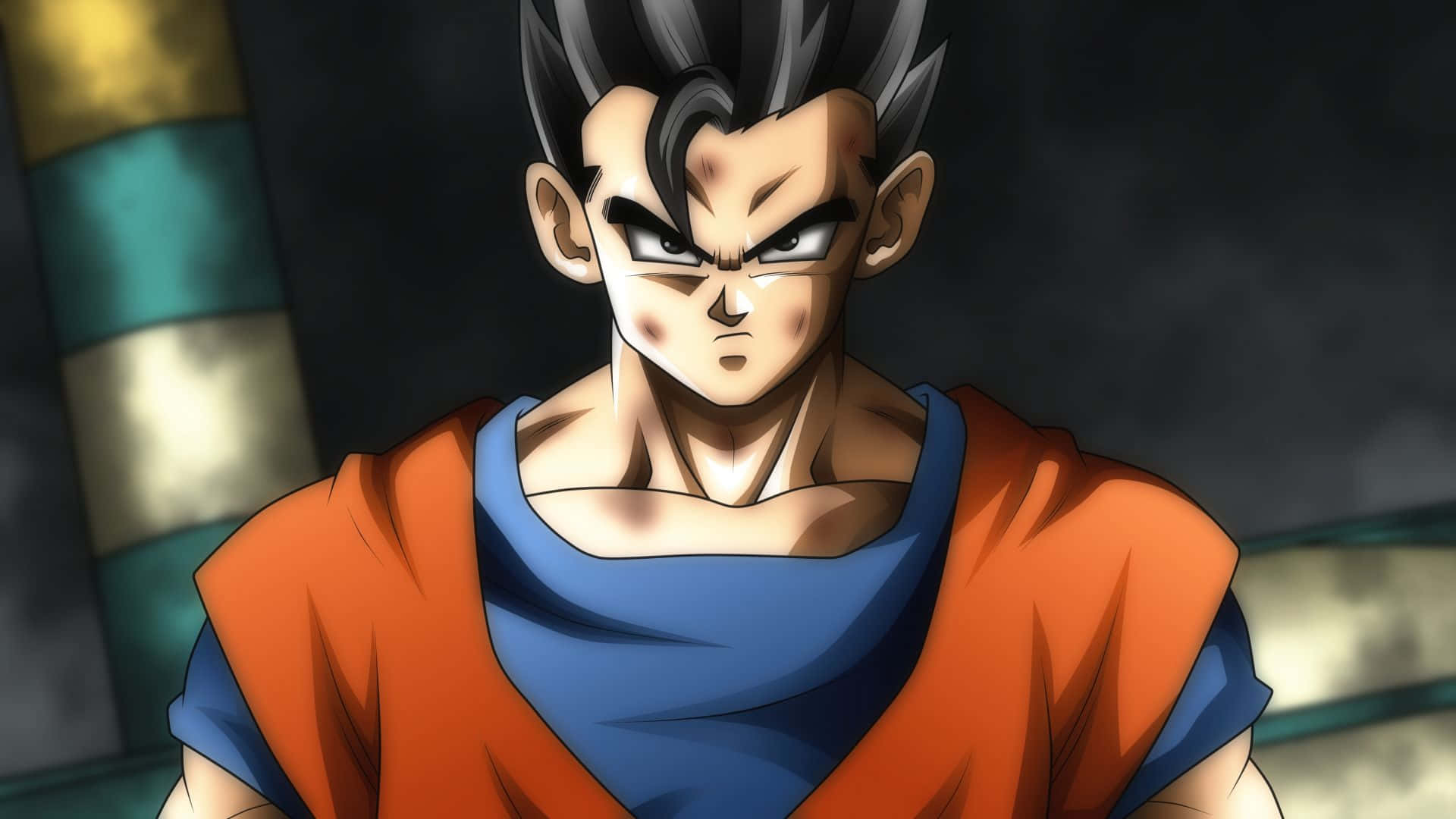 Angry Goku Faces Off In Epic Battle Background