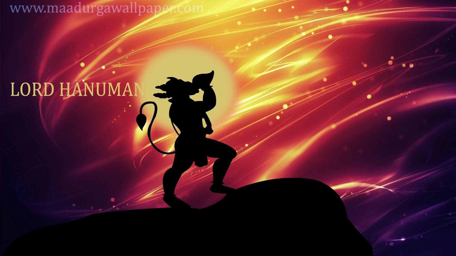 Angry Hanuman Black Outline Background