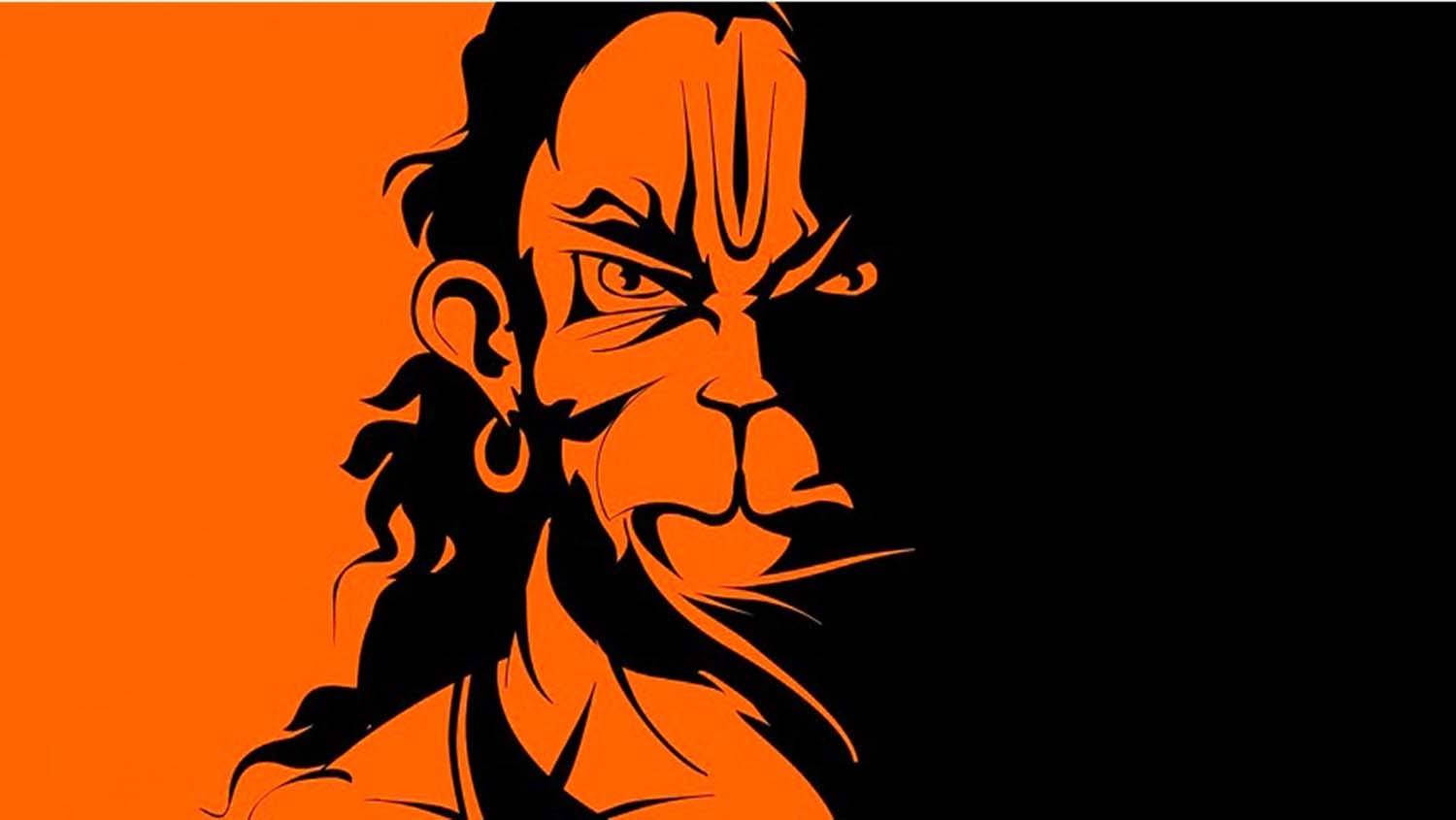 Angry Hanuman Hindu God