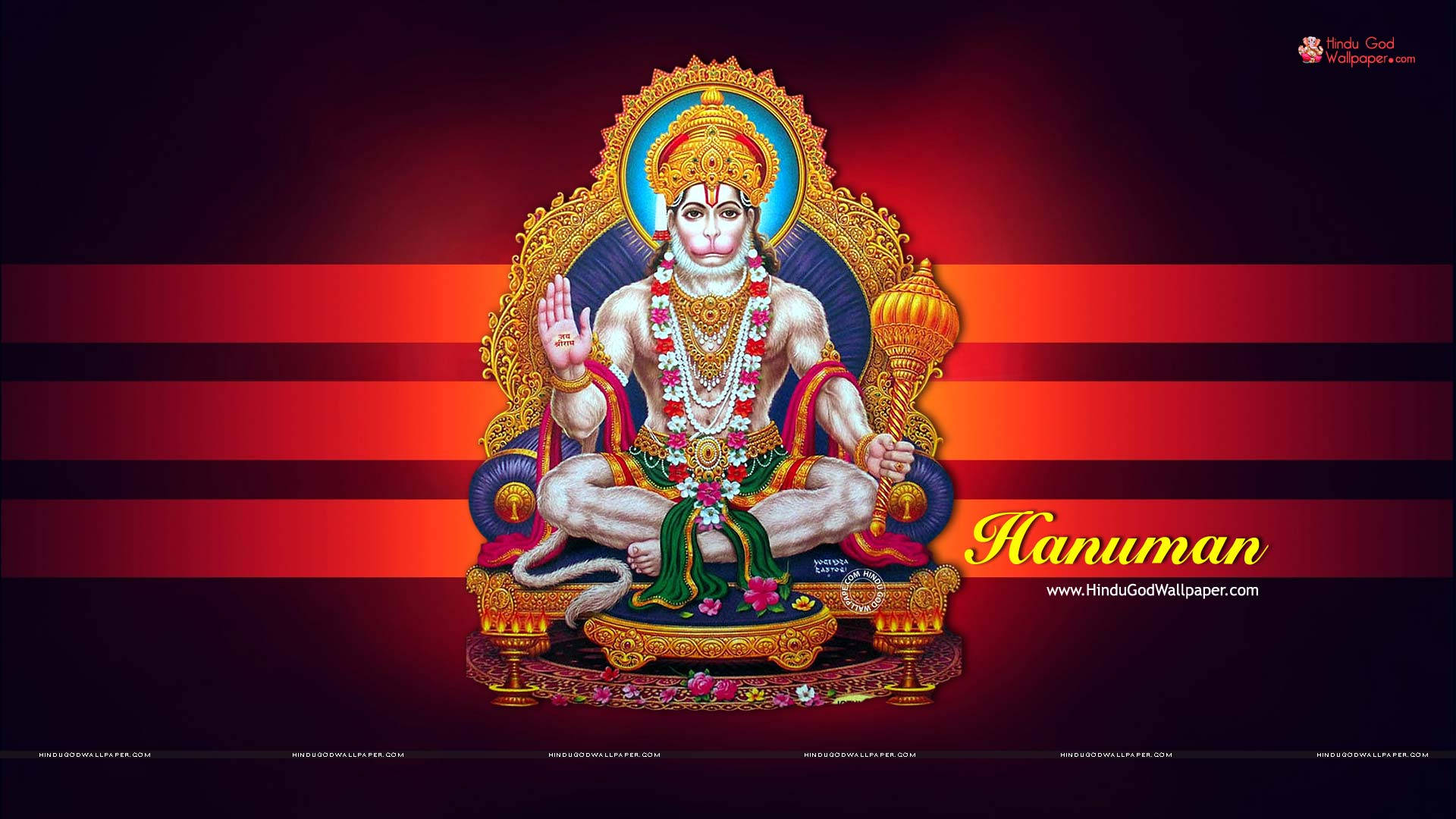 Angry Hanuman Hindu God Background