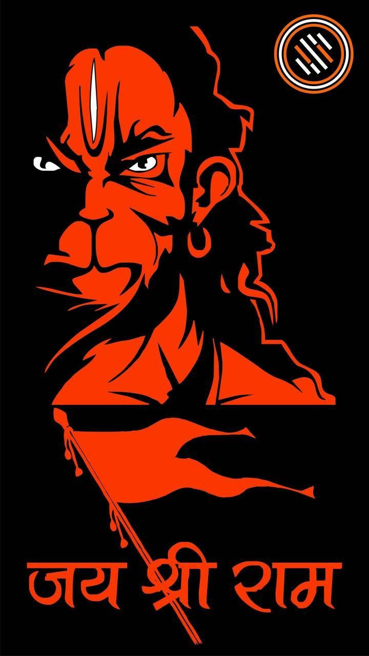 Angry Hanuman Hindu Poster Background