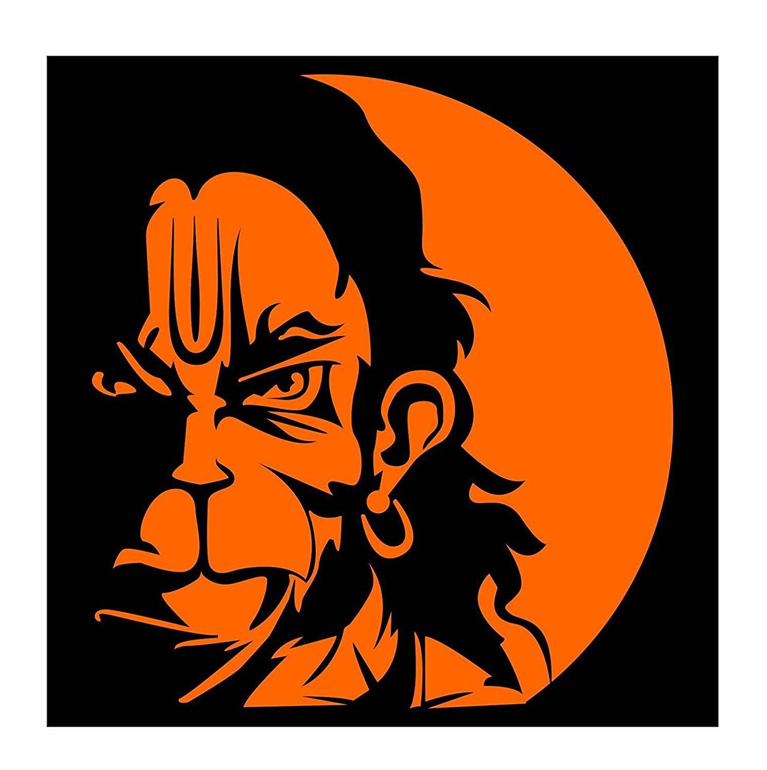 Angry Hanuman Portrait Background
