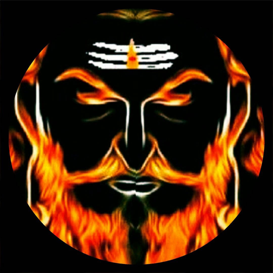 Angry Hanuman With Burning Beard Background