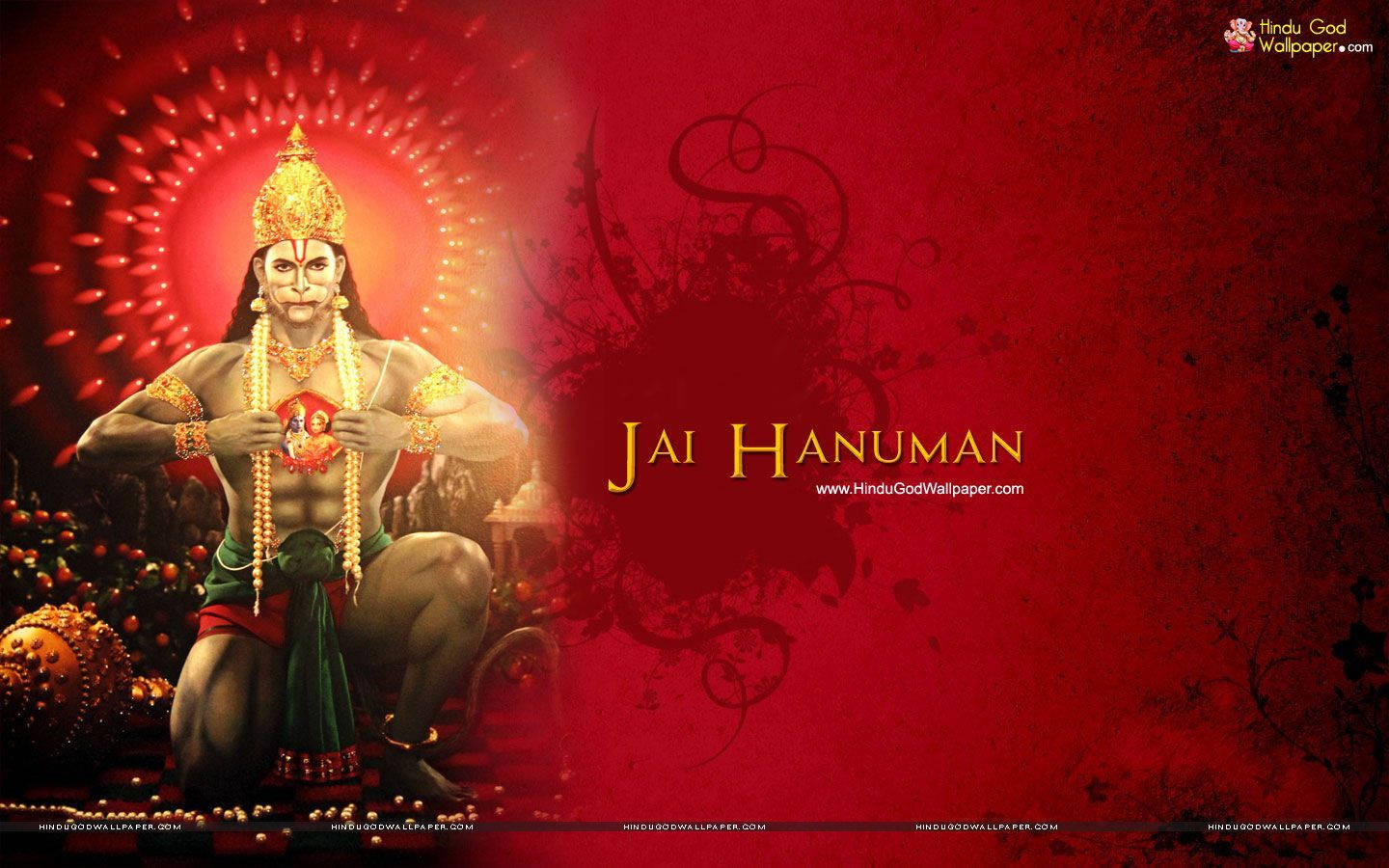 Angry Hanuman With Dangling Earring Background