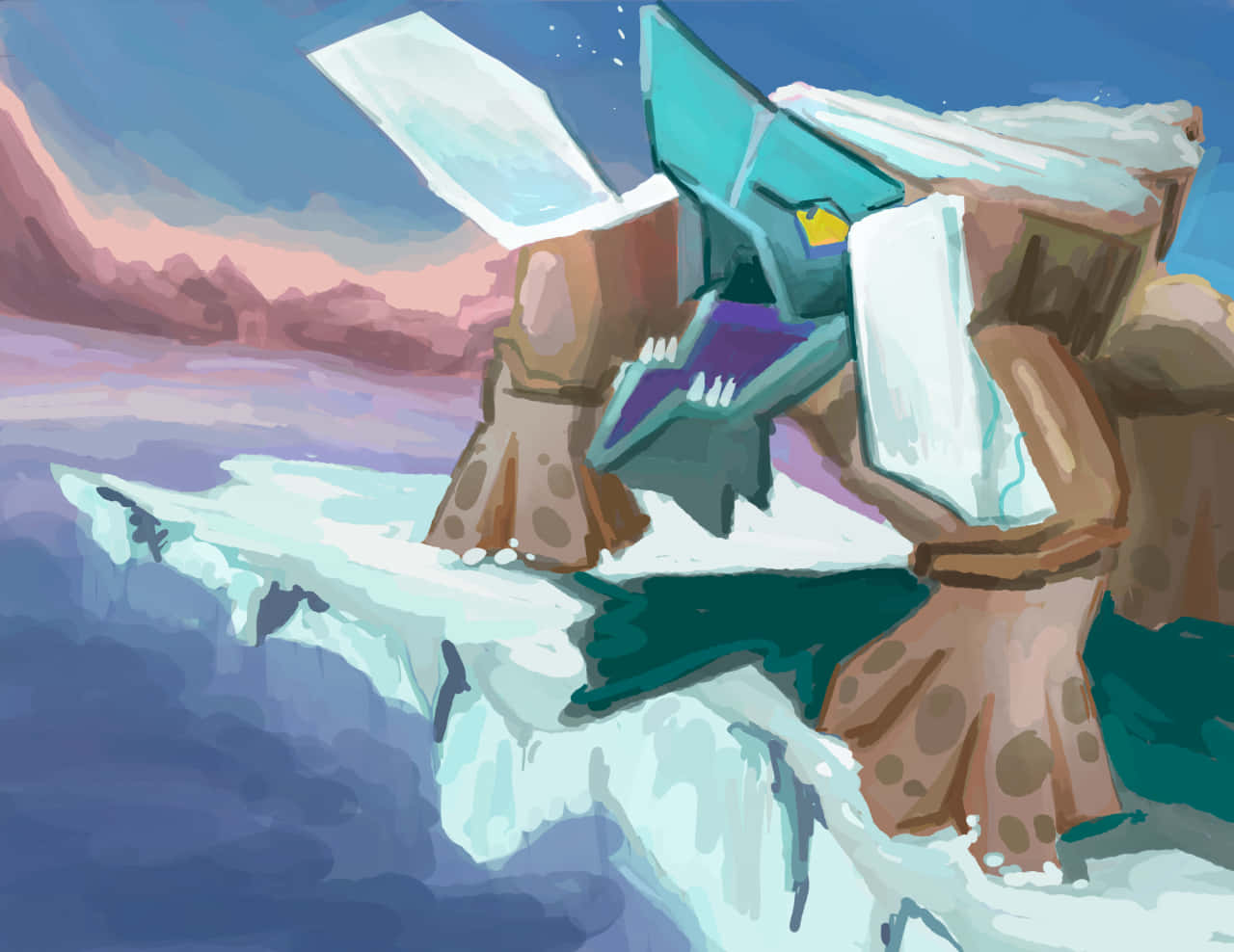 Angry Hisuian Avalugg Background