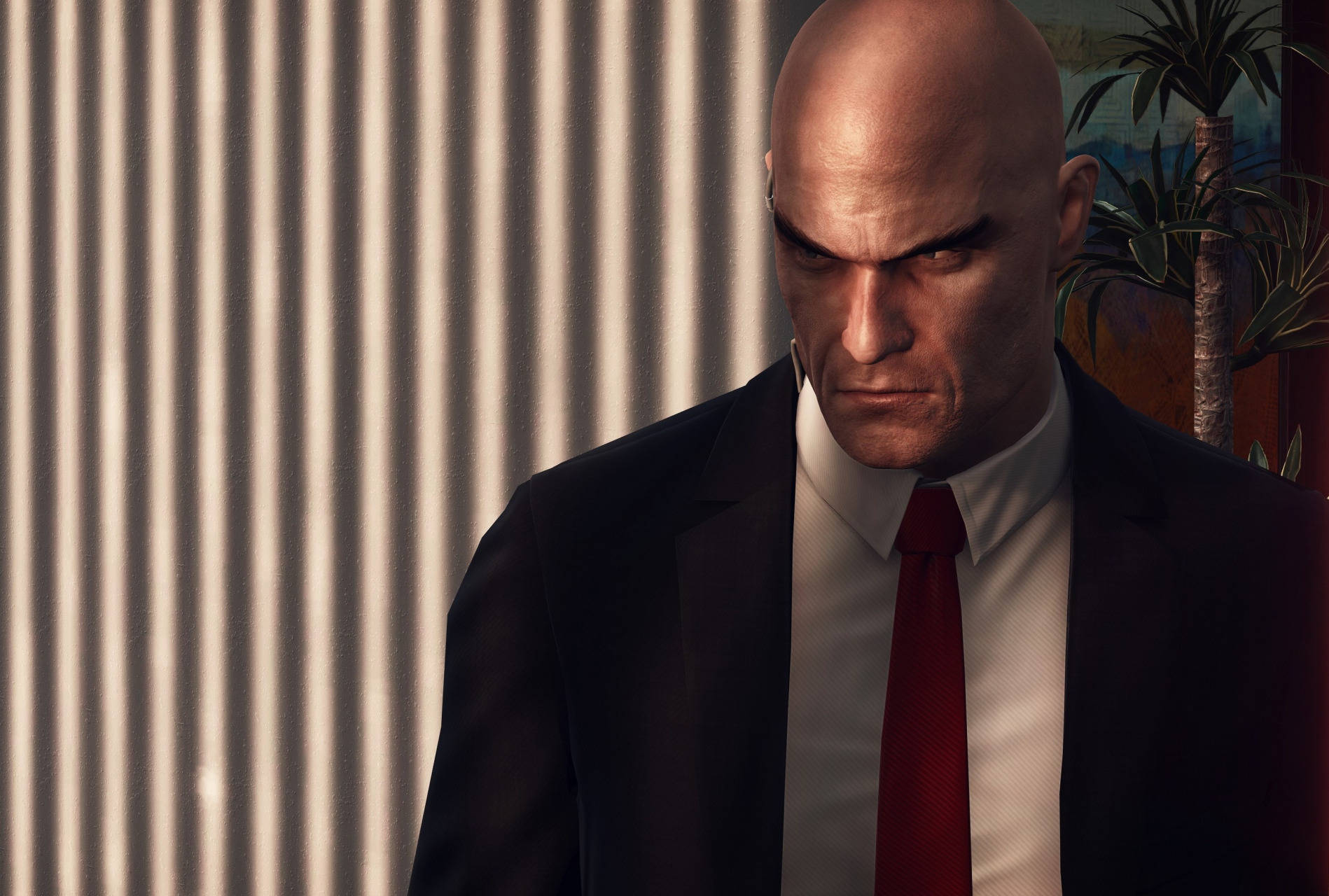 Angry Hitman Black Background