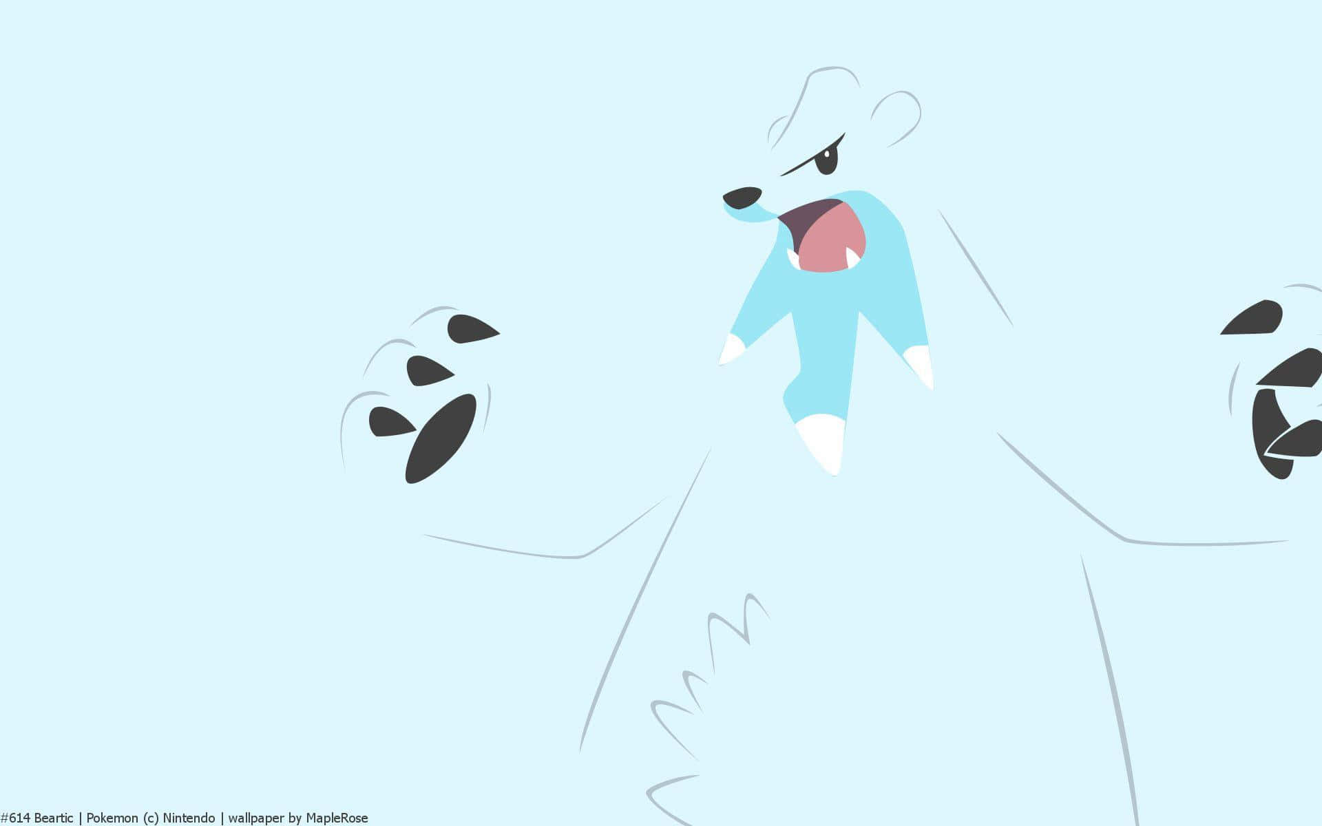Angry Ice Pokémon Beartic Background