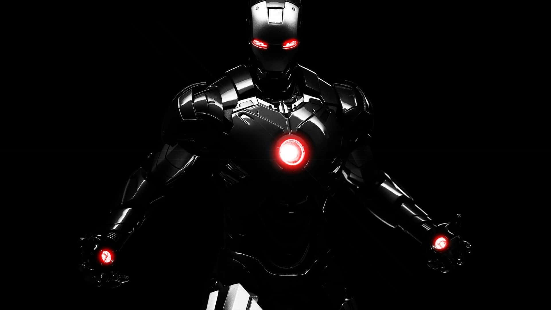 Angry Iron Man Black And White Background