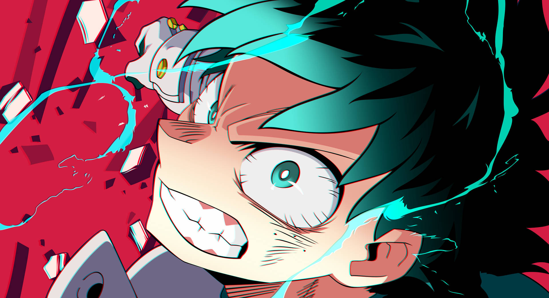 Angry Izuku Midoriya 4k Background