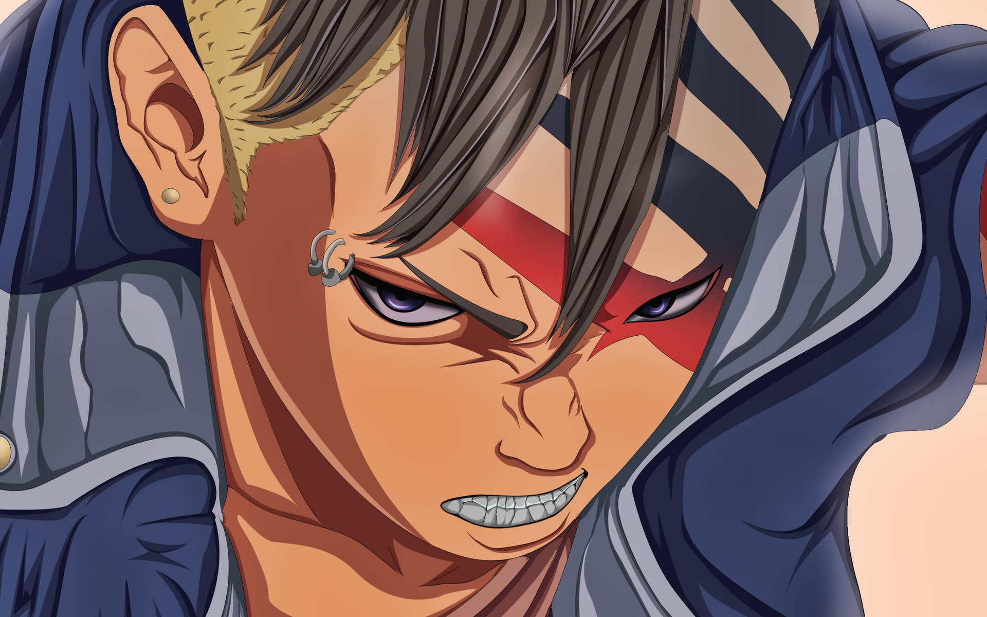 Angry Kawaki Close-up Background