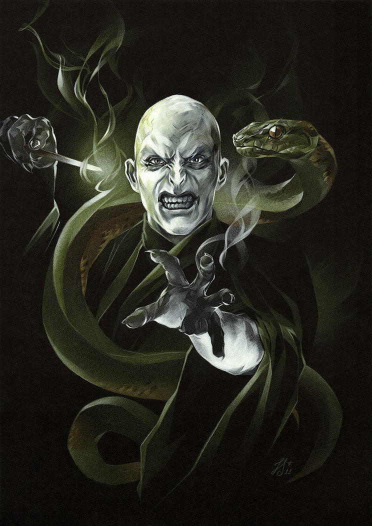 Angry Lord Voldemort Dark Art Background