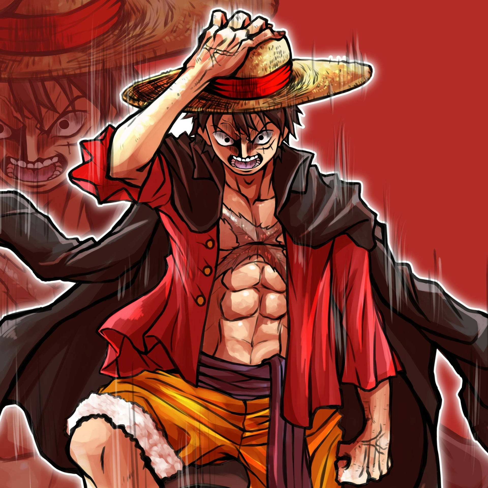 Angry Luffy Anime Profile Background