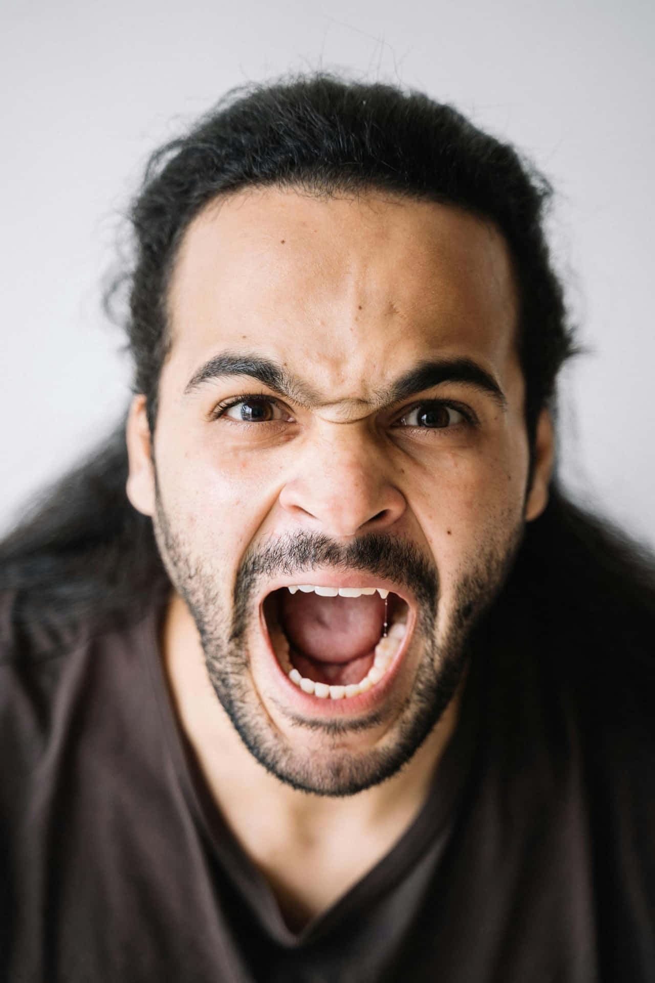 Angry Man Yelling Portrait Background