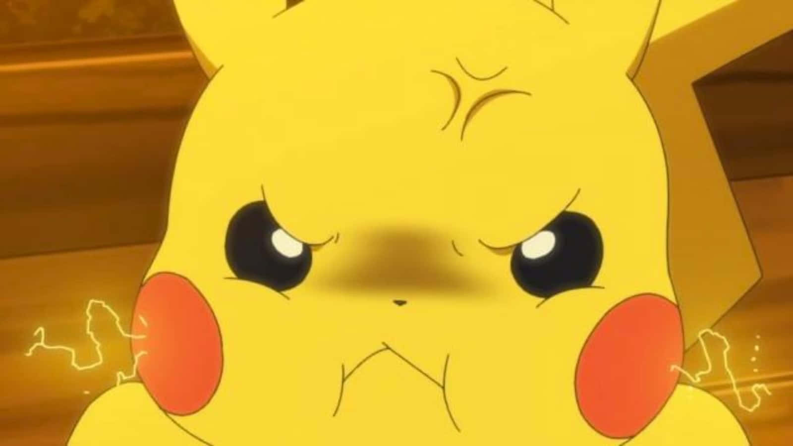Angry Pikachu Anime Expression Background
